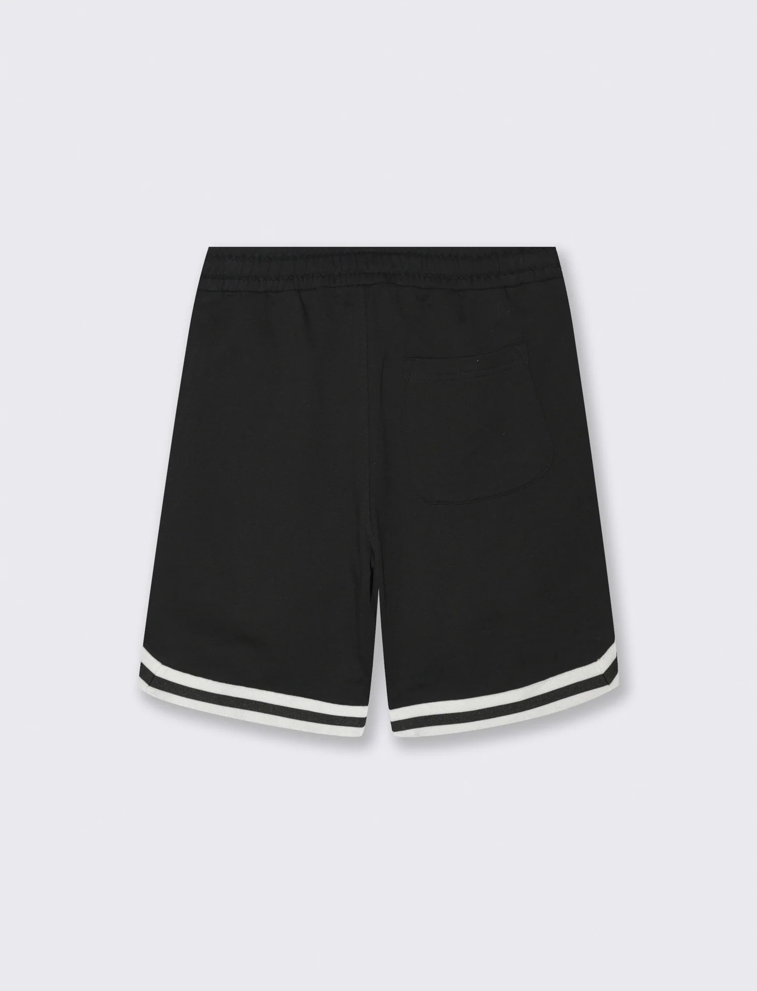 Bermuda in felpa sporty con stampa - Nero - Image 2