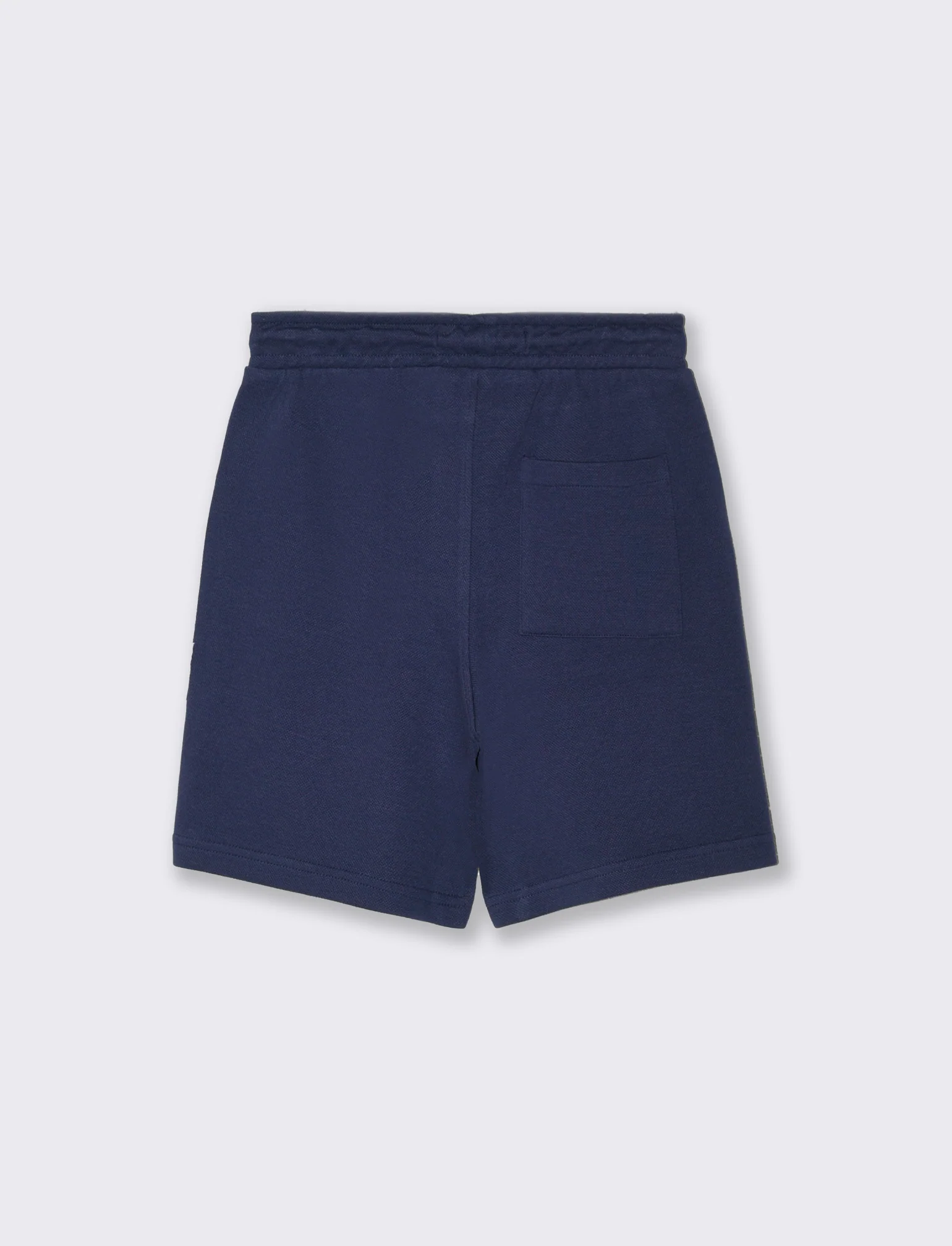 Bermuda in piquè con elastico in vita da bambino - Blu - Image 2