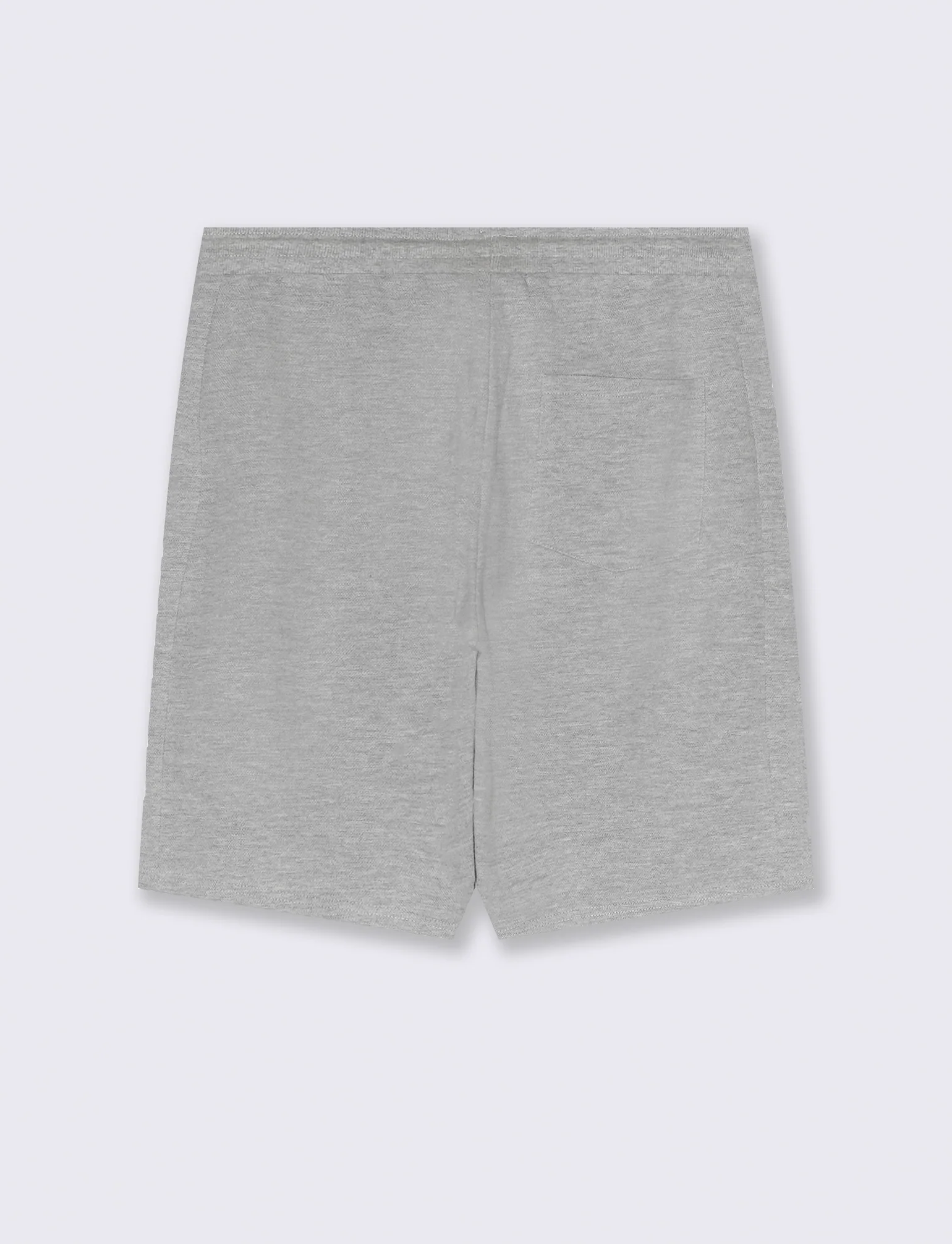 Bermuda in piquet con vita jogger da uomo - Grigio mel. - Image 5
