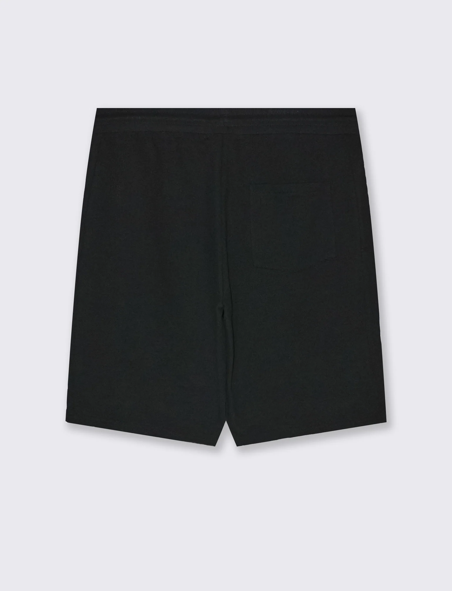 Bermuda in piquet con vita jogger da uomo - Nero - Image 2