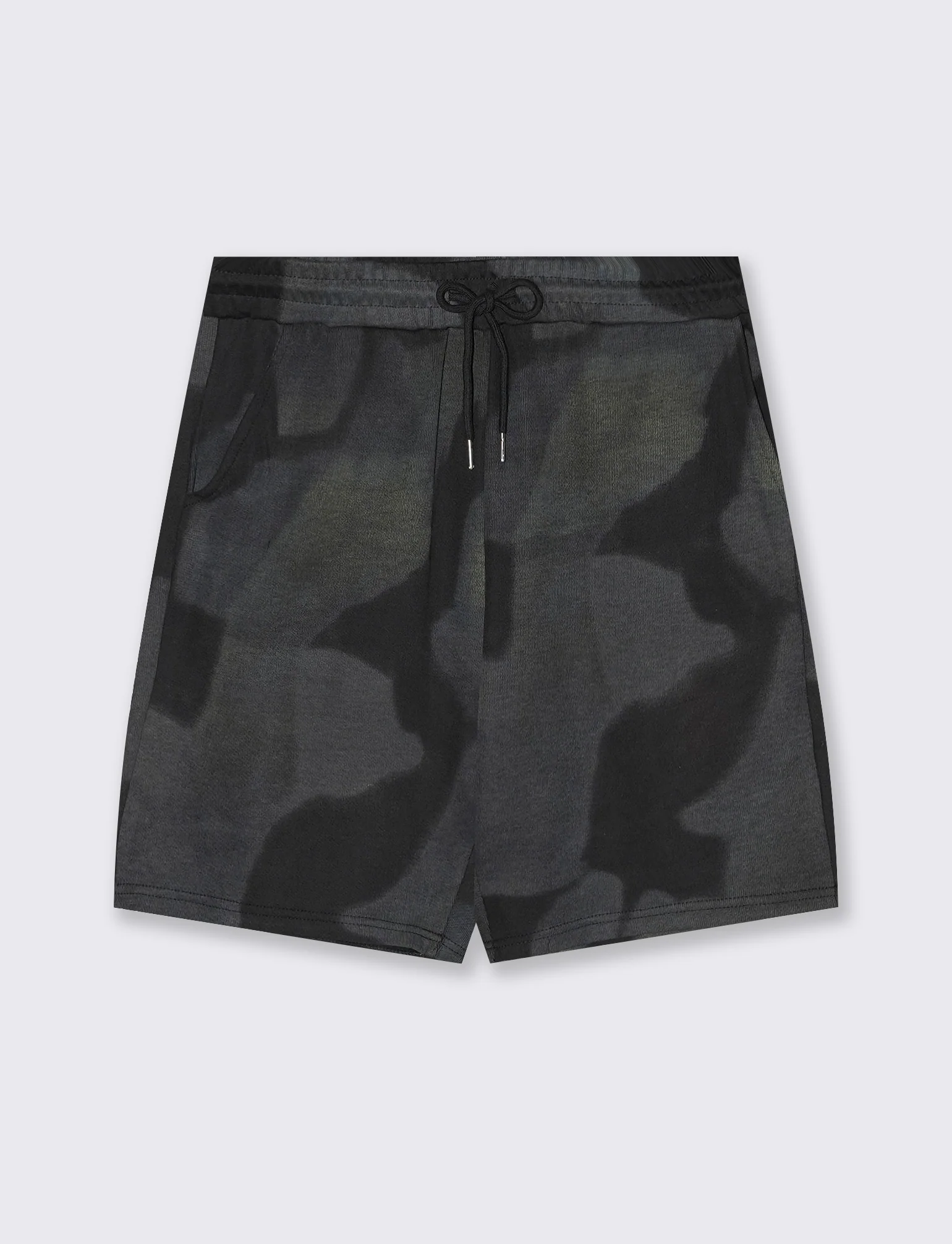 Bermuda in tessuto stampato con vita jogger - var 2