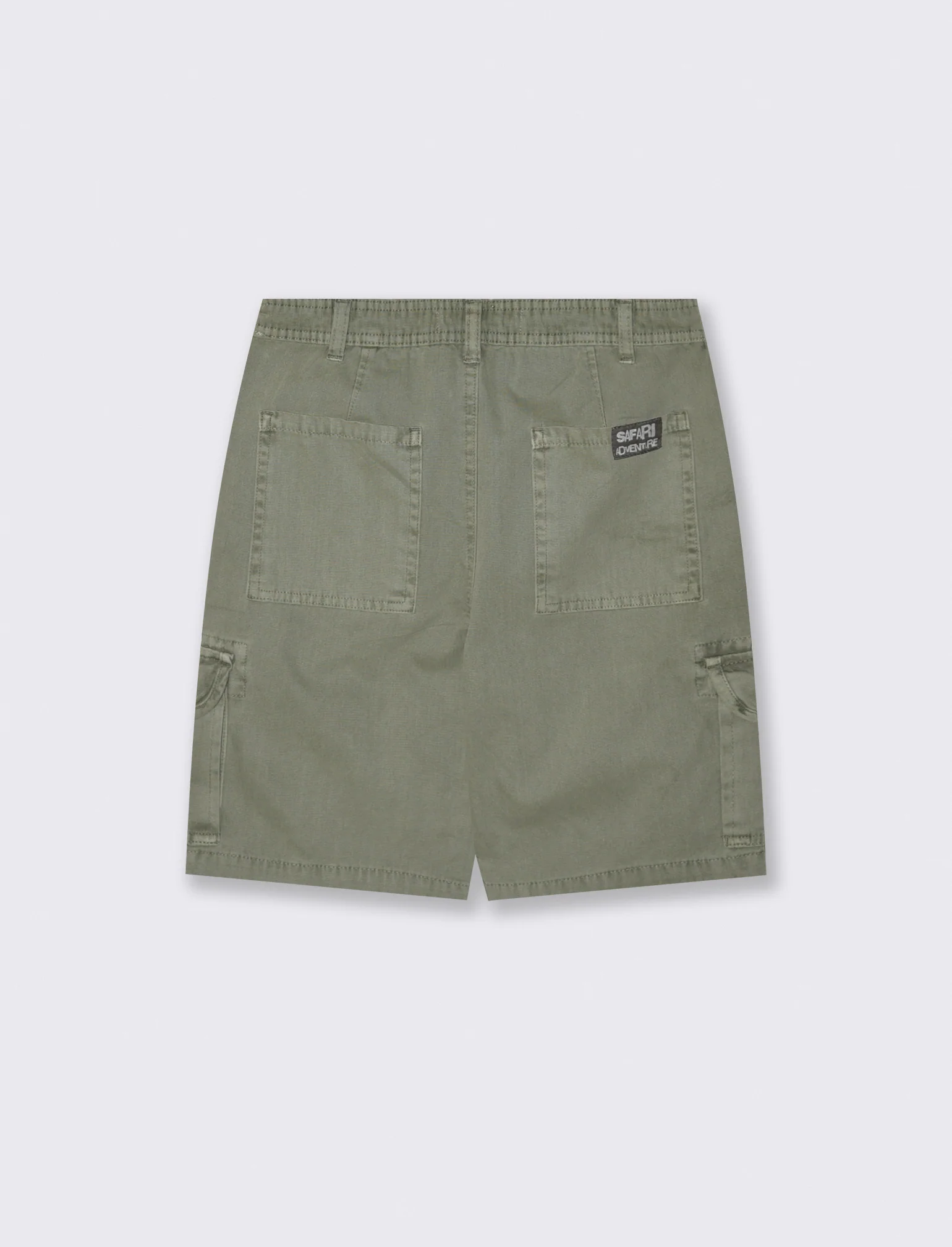 Bermuda in twill con tasconi e tasche - Verde - Image 5