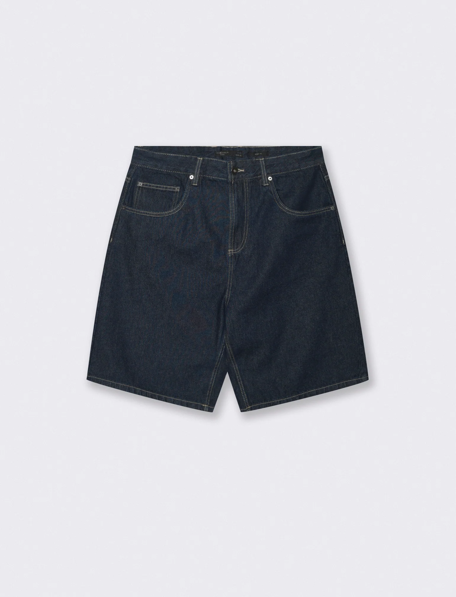 Bermuda Jeans Baggy Fit Blu Scuro - DENIM SCURO