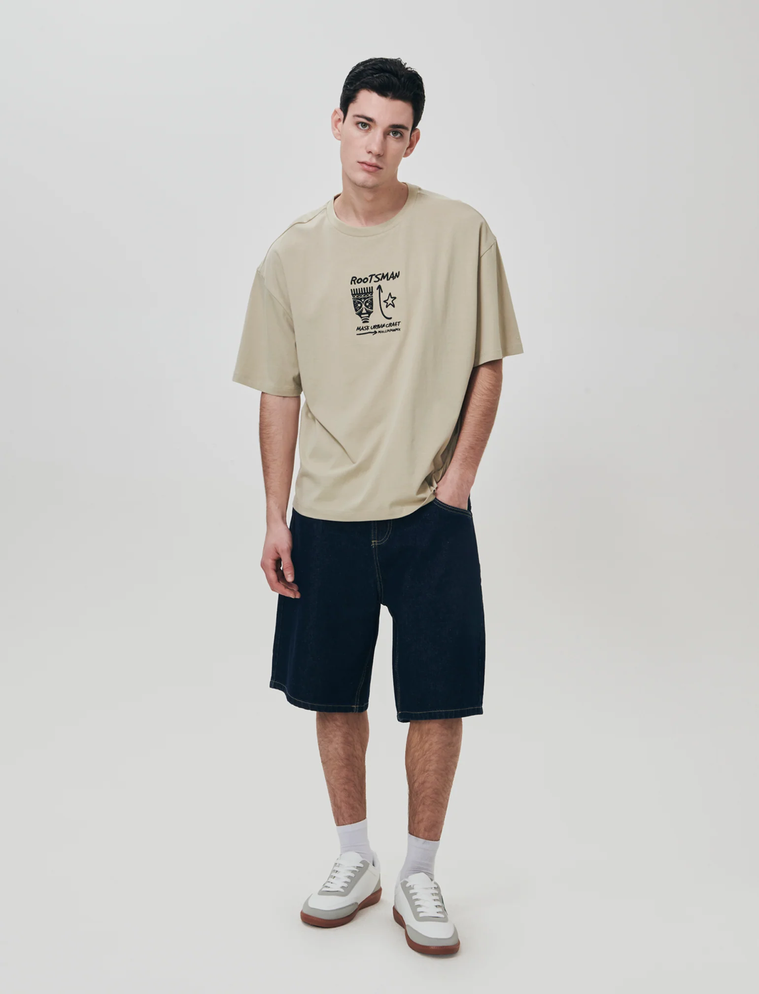 Bermuda Jeans Baggy Fit Blu Scuro - DENIM SCURO - Image 3