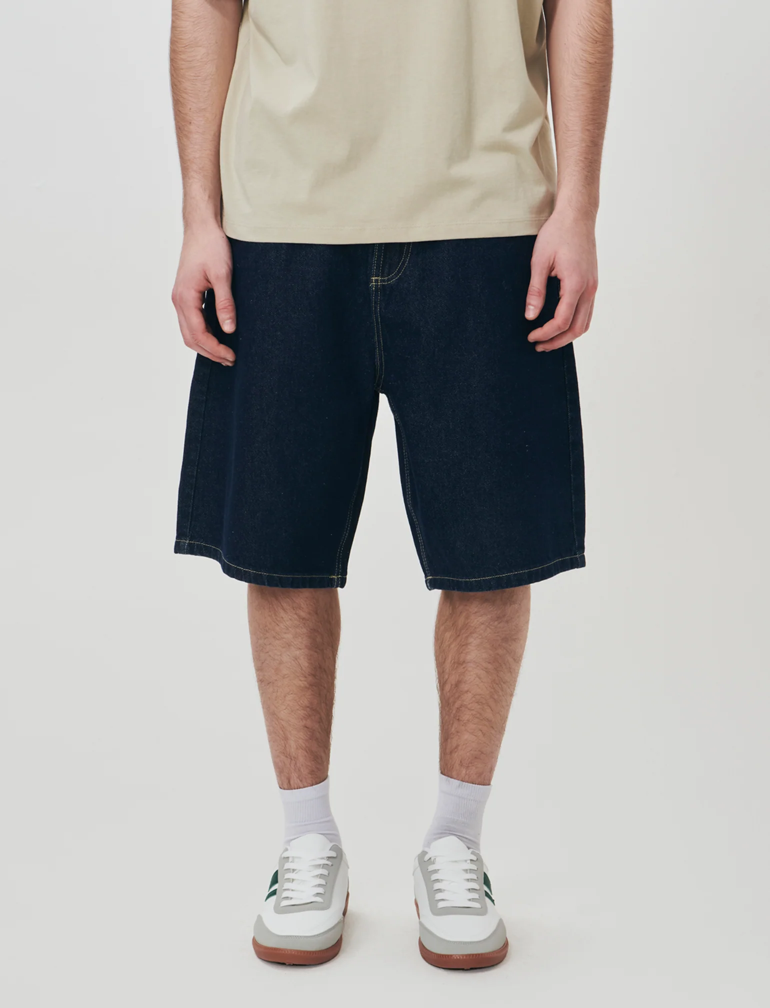 Bermuda Jeans Baggy Fit Blu Scuro - DENIM SCURO - Image 4