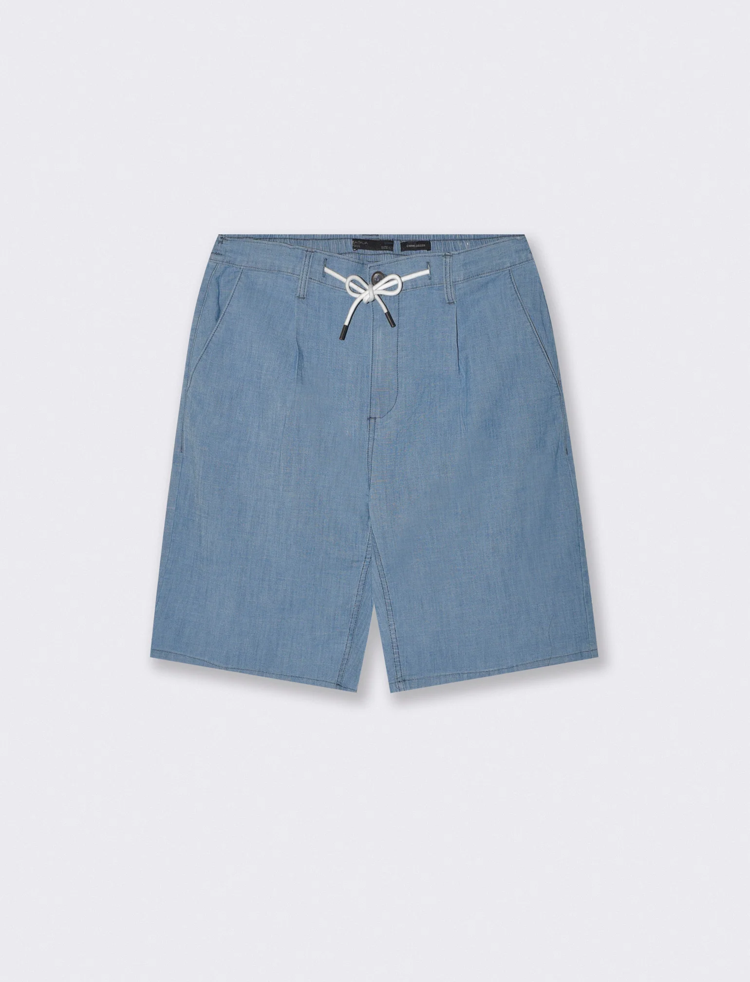 Bermuda Jeans Chino Jogger Blu Chiaro - Denim chiaro
