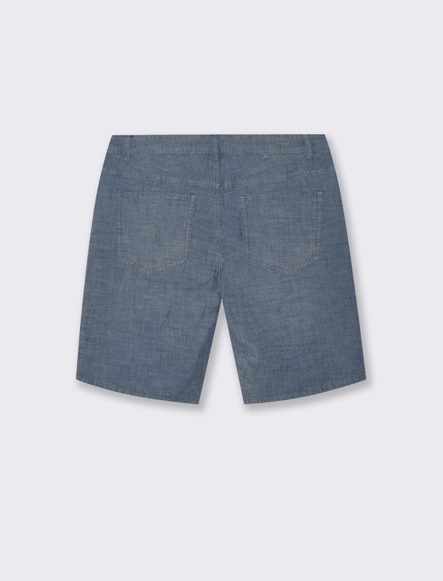Bermuda Jeans Leggero Straight Fit Blu - Denim - Image 2