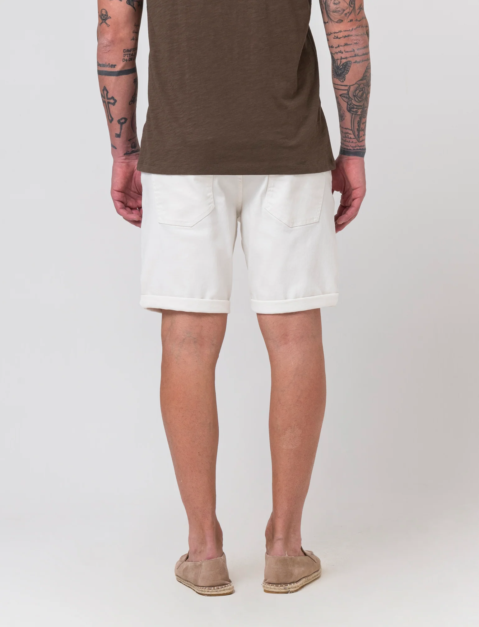 Bermuda jeans regular fit: da uomo - Bianco