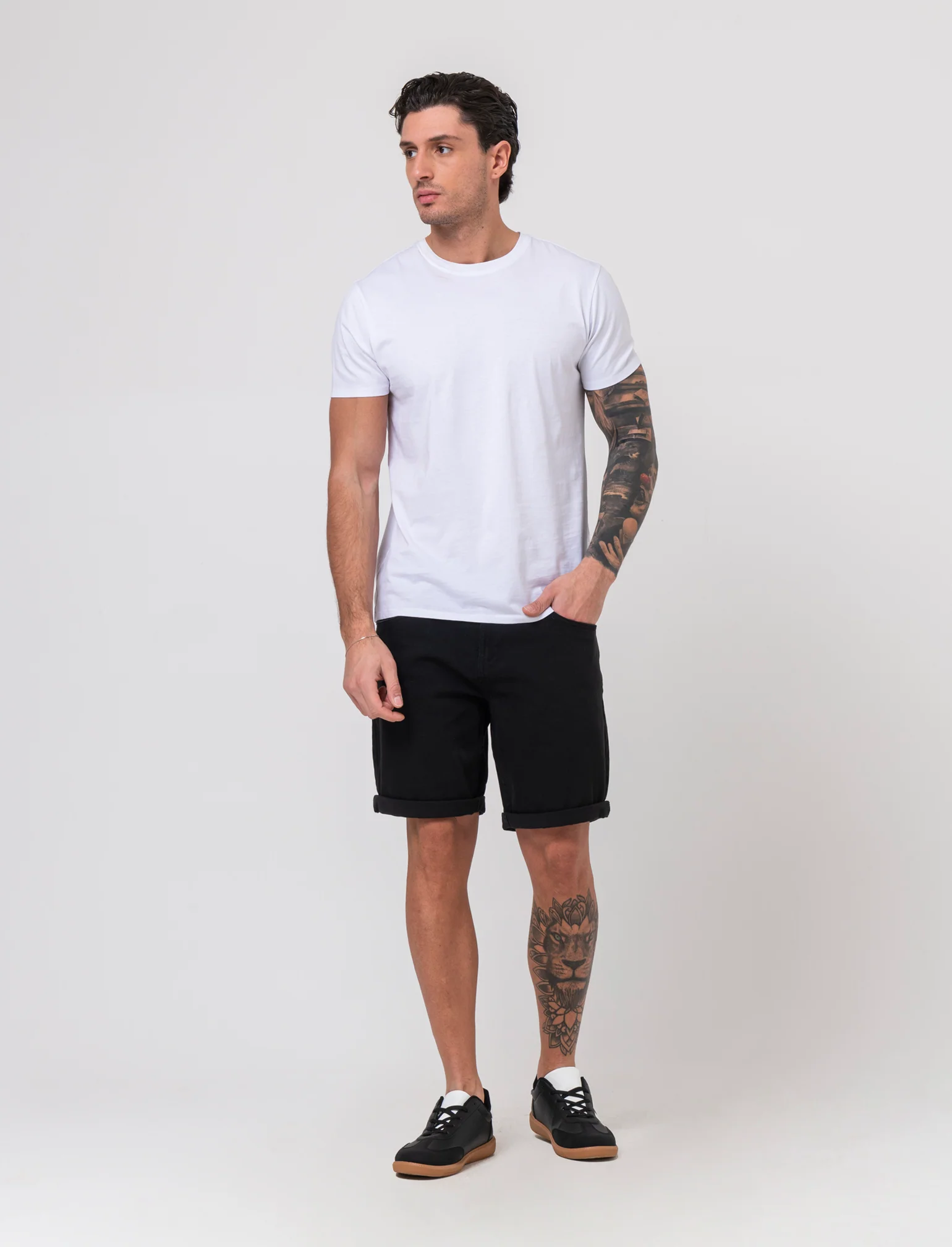 Bermuda jeans regular fit: da uomo - Nero - Image 3