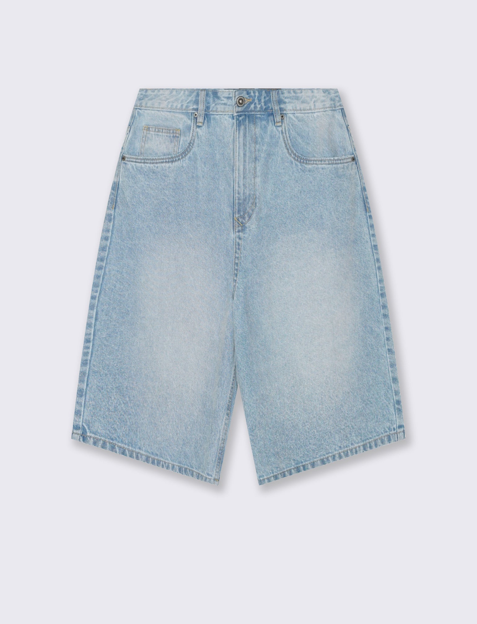 Bermuda Jeans Skater Fit in Denim Slavato - Denim