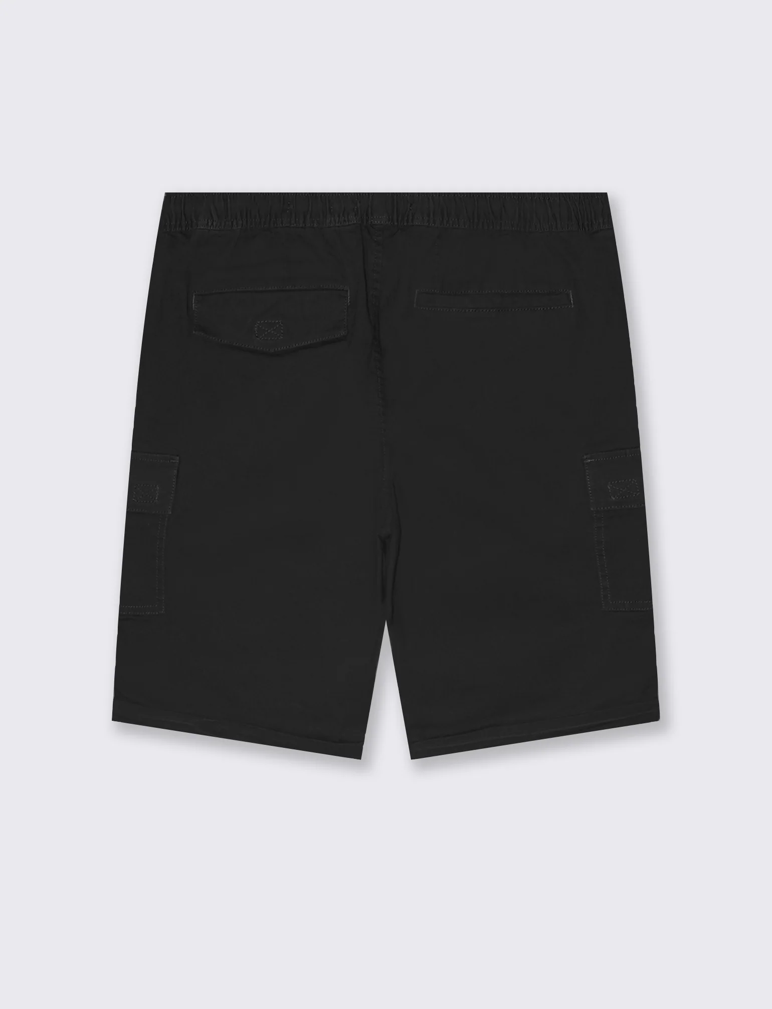 Bermuda jogger cargo fit da uomo - Nero - Image 2