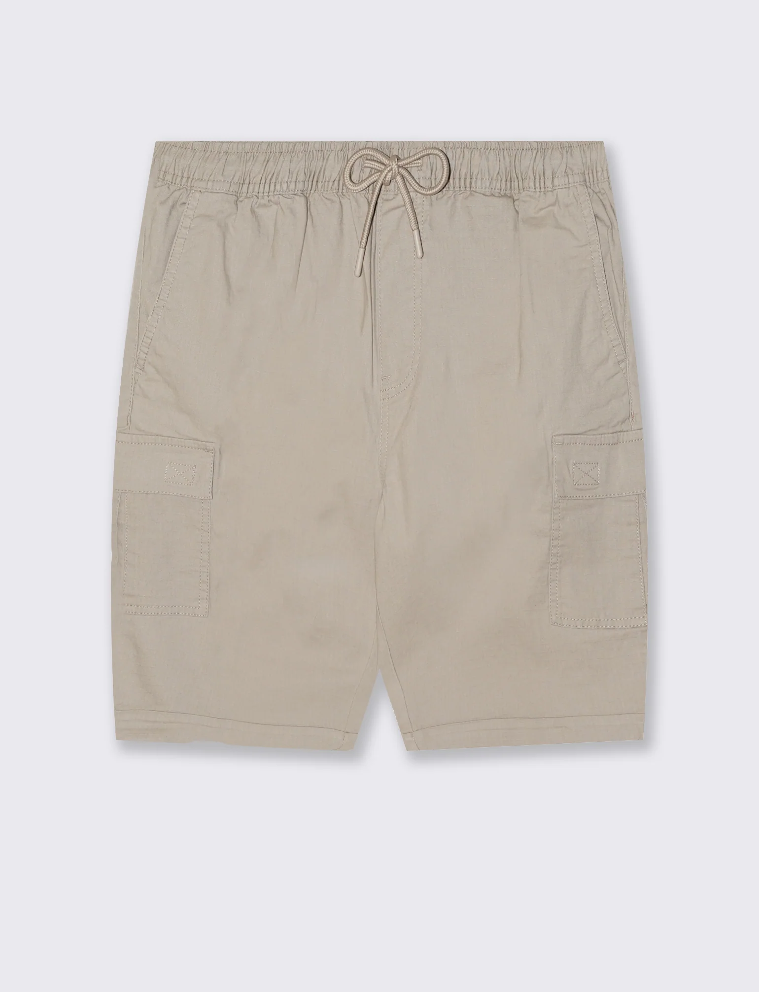 Bermuda Jogger Cargo Fit in Cotone Stretch - Beige