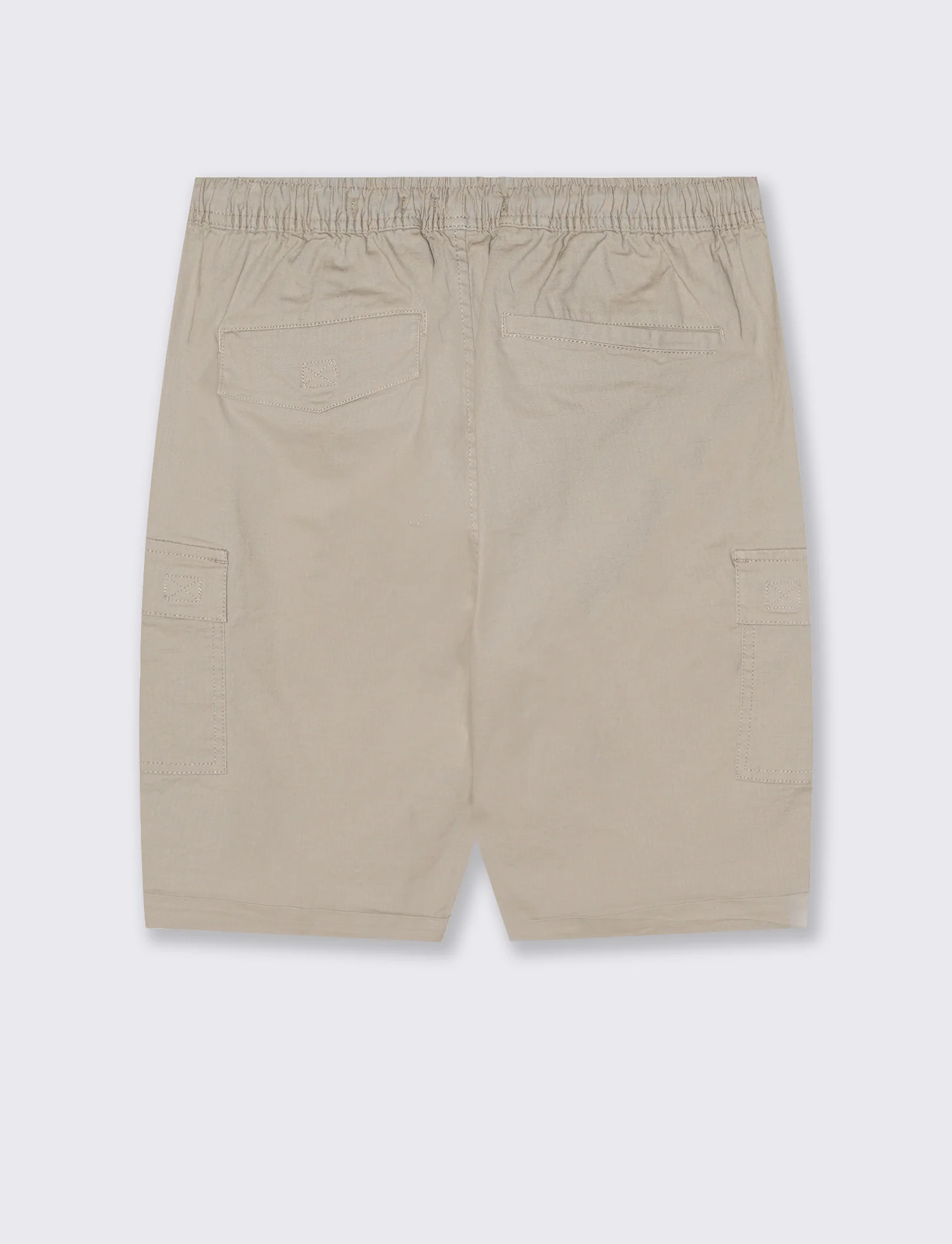 Bermuda Jogger Cargo Fit in Cotone Stretch - Beige - Image 2