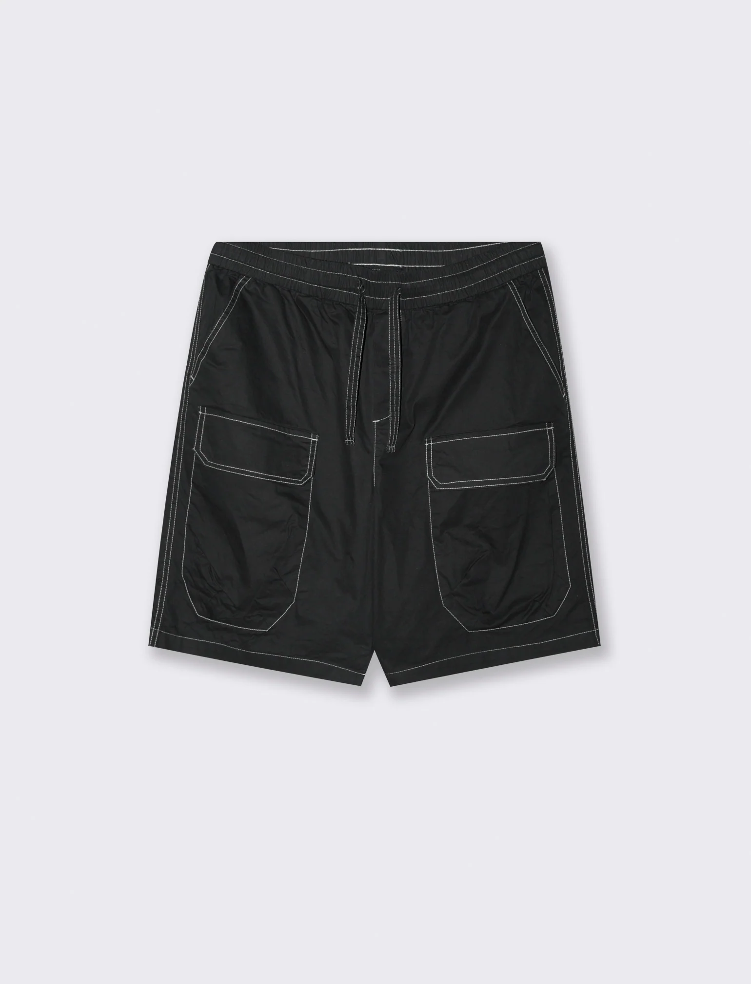 Bermuda jogger cargo relaxed fit da uomo - Nero - Image 4