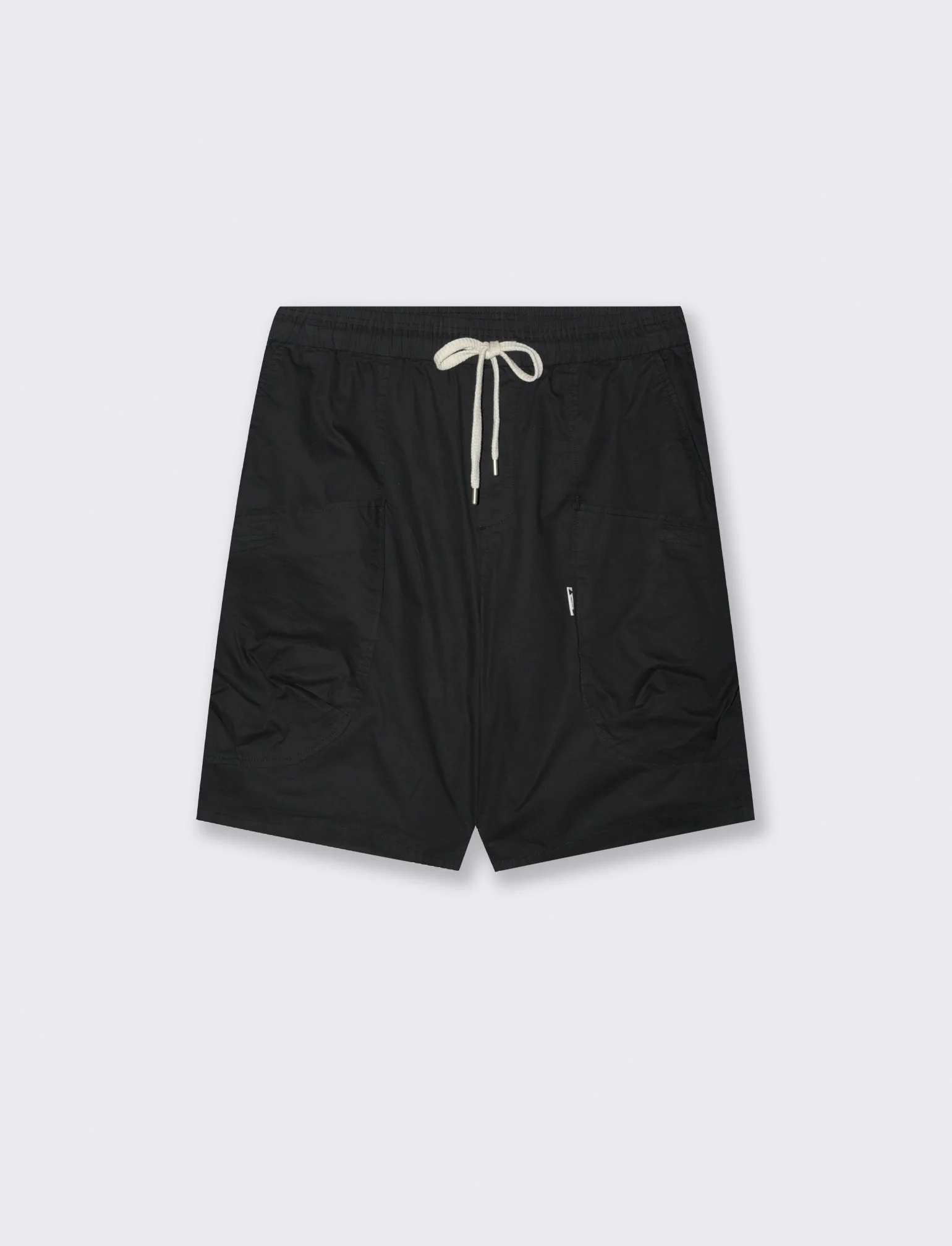 Bermuda jogger cargo relaxed fit da uomo - Nero - Image 4
