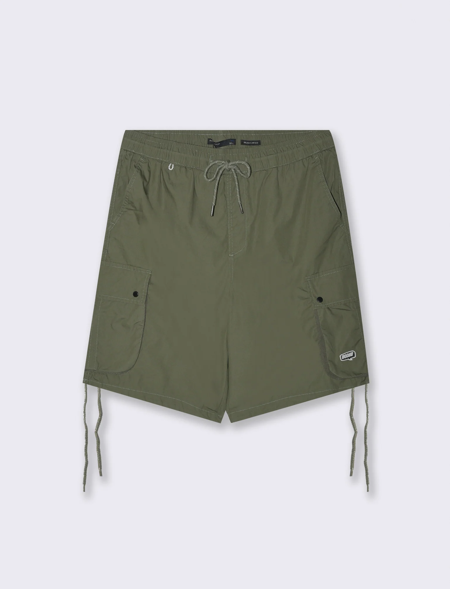 Bermuda jogger cargo relaxed fit da uomo - Verde militare - Image 4