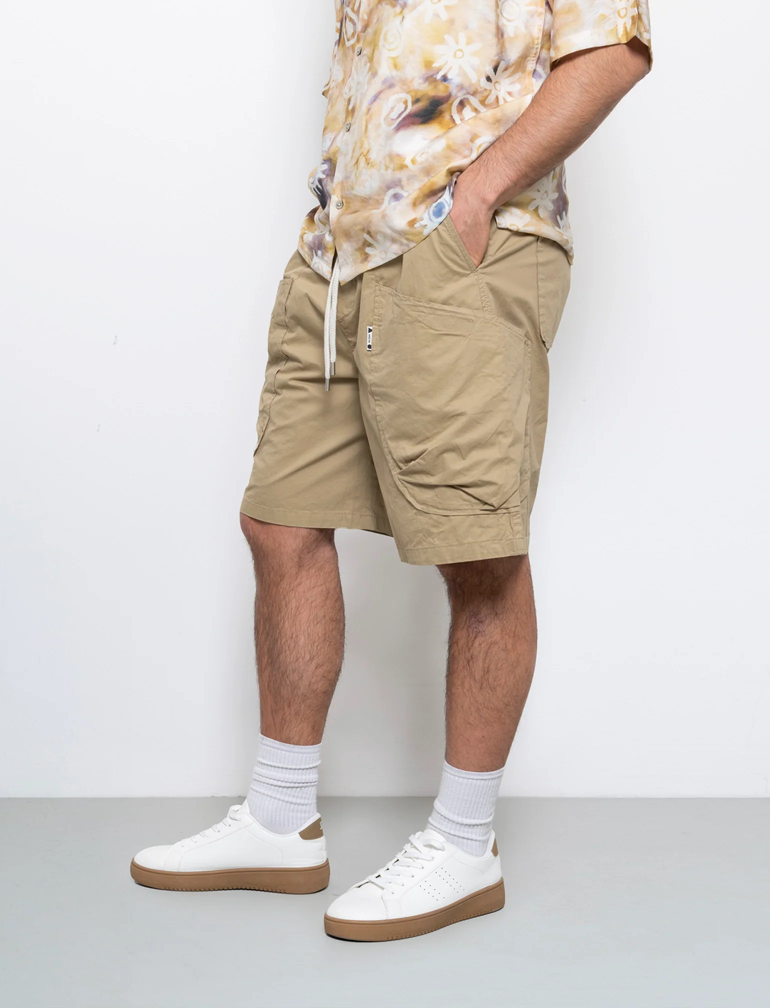 Bermuda jogger cargo relaxed fit da uomo - Verde salvia