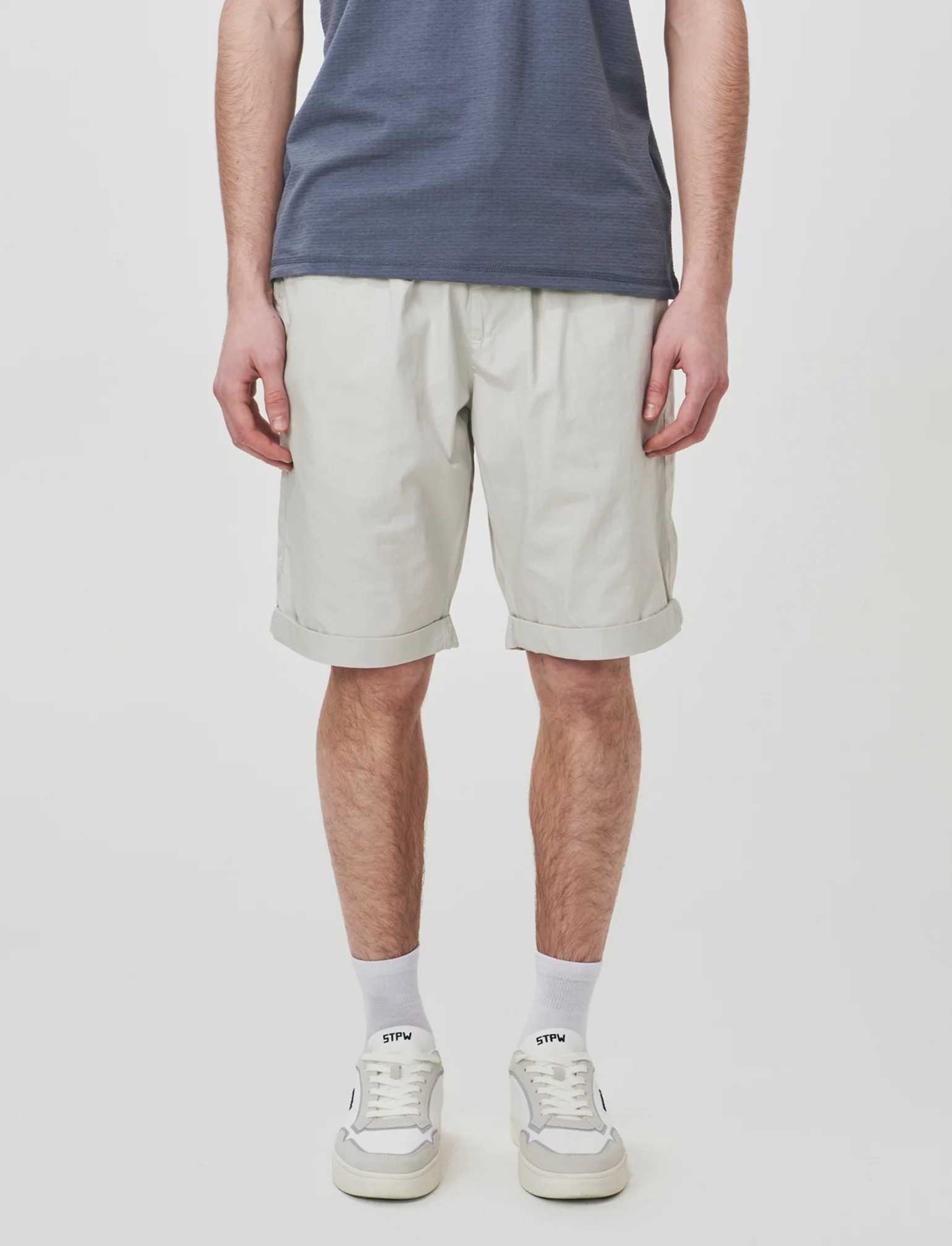 Bermuda Jogger Cotone Leggero Fit Comodo - Grigio ghiaccio - Image 3