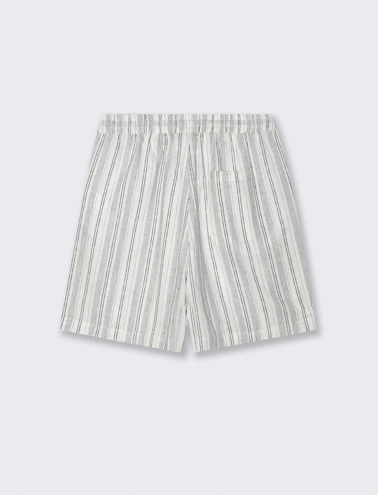 Bermuda Jogger Fantasia a Righe Regular Fit - Bianco - Image 2
