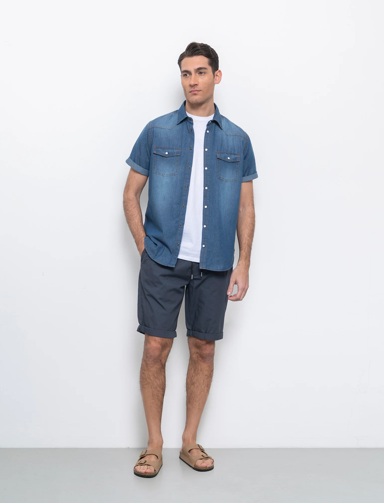 Bermuda jogger in cotone leggero da uomo - Avion - Image 3