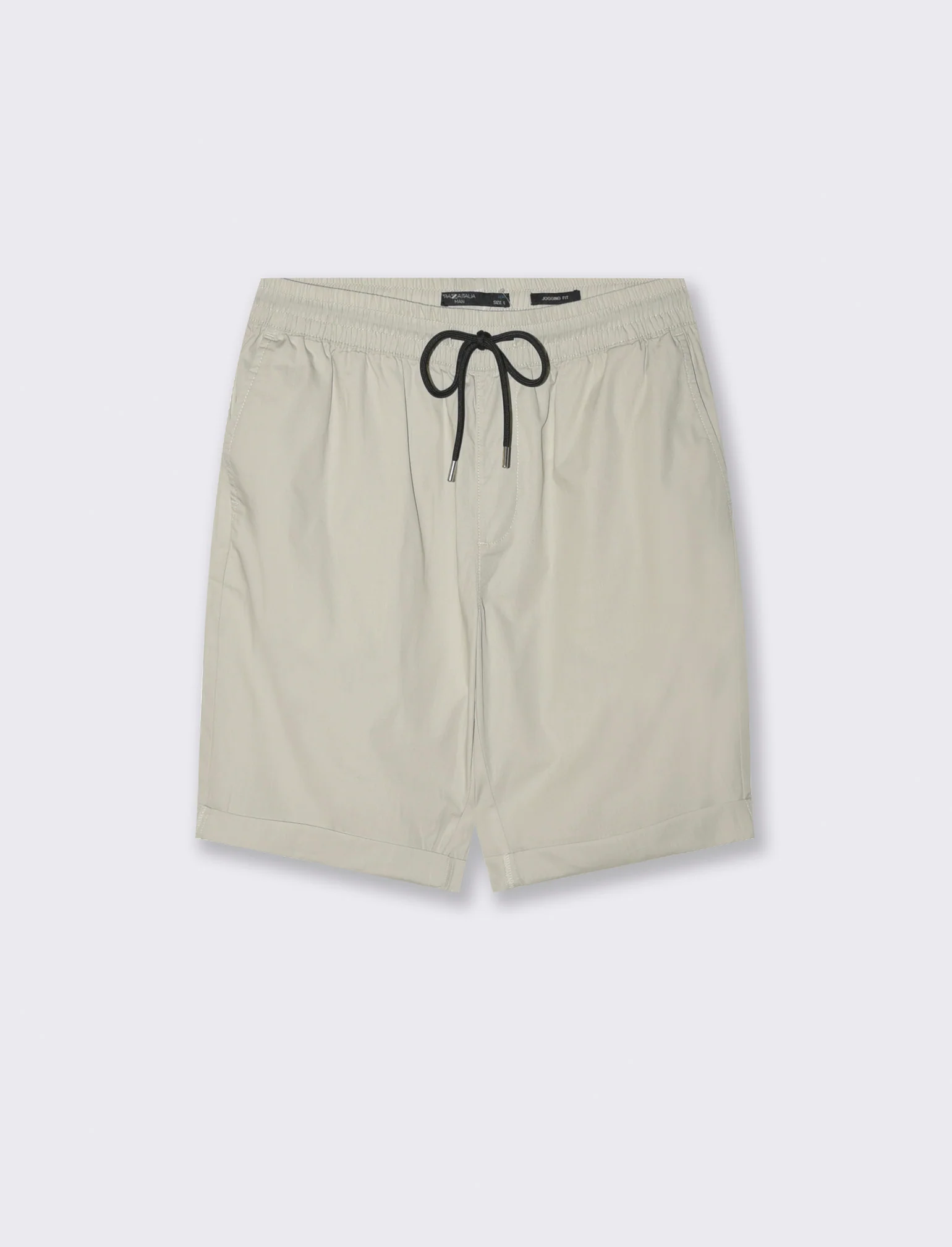 Bermuda jogger in cotone leggero da uomo - Grigio ghiaccio - Image 2