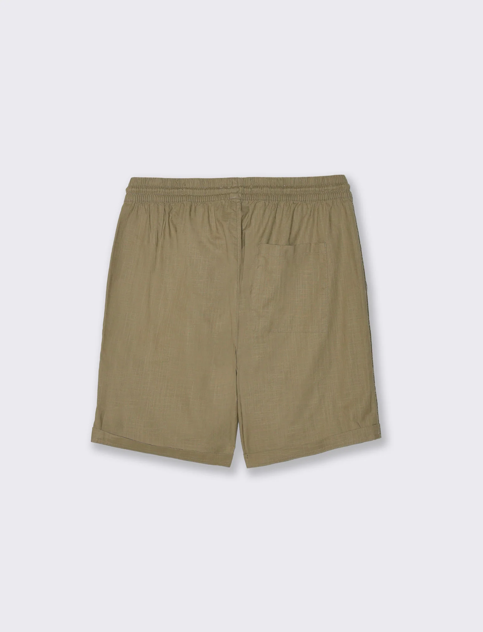 Bermuda Jogger in Cotone Slub con Tasche - Verde kaki - Image 2