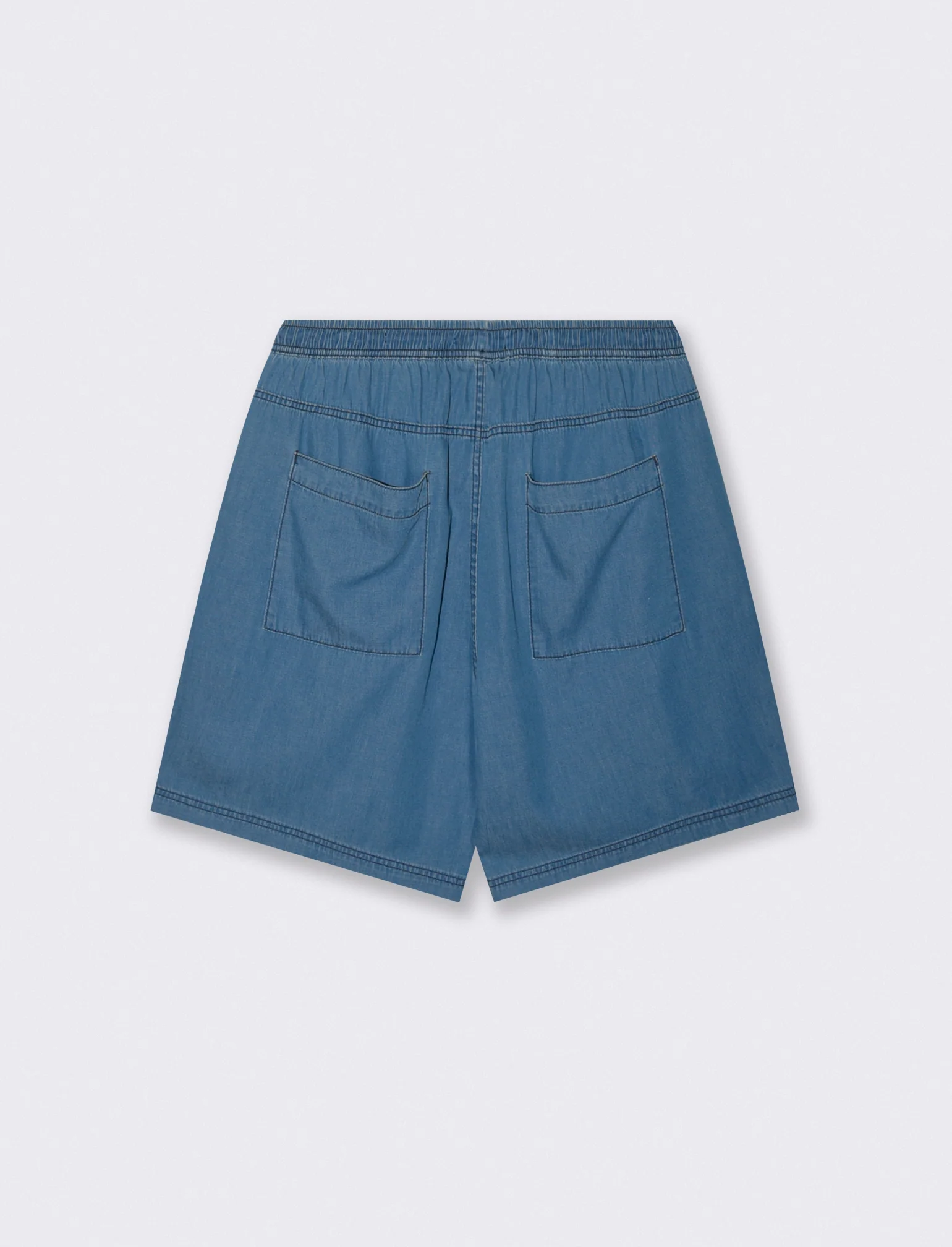 Bermuda Jogger in Denim Leggero 100% Cotone - Denim - Image 2