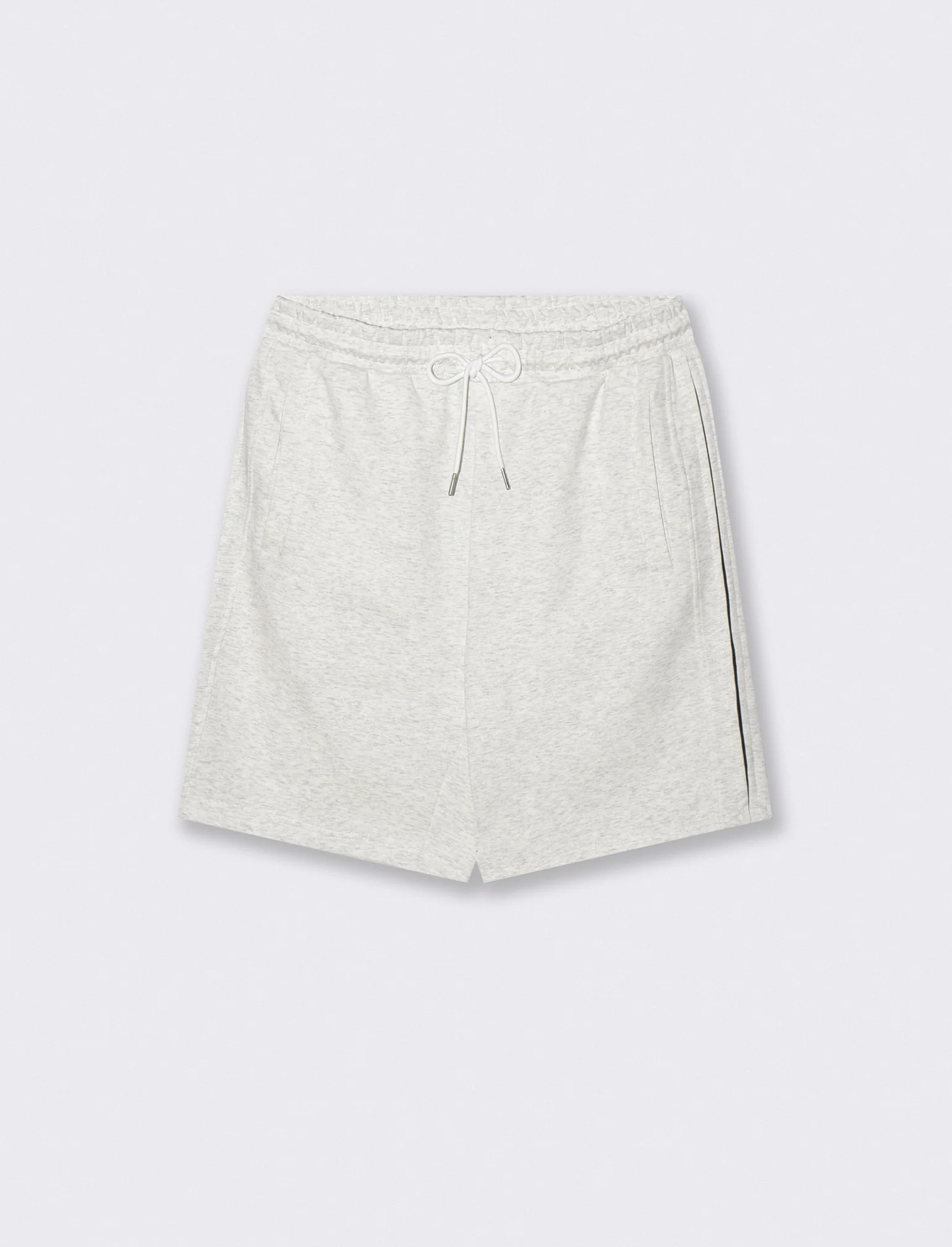 Bermuda jogger in interlock misto cotone - Grigio mel.