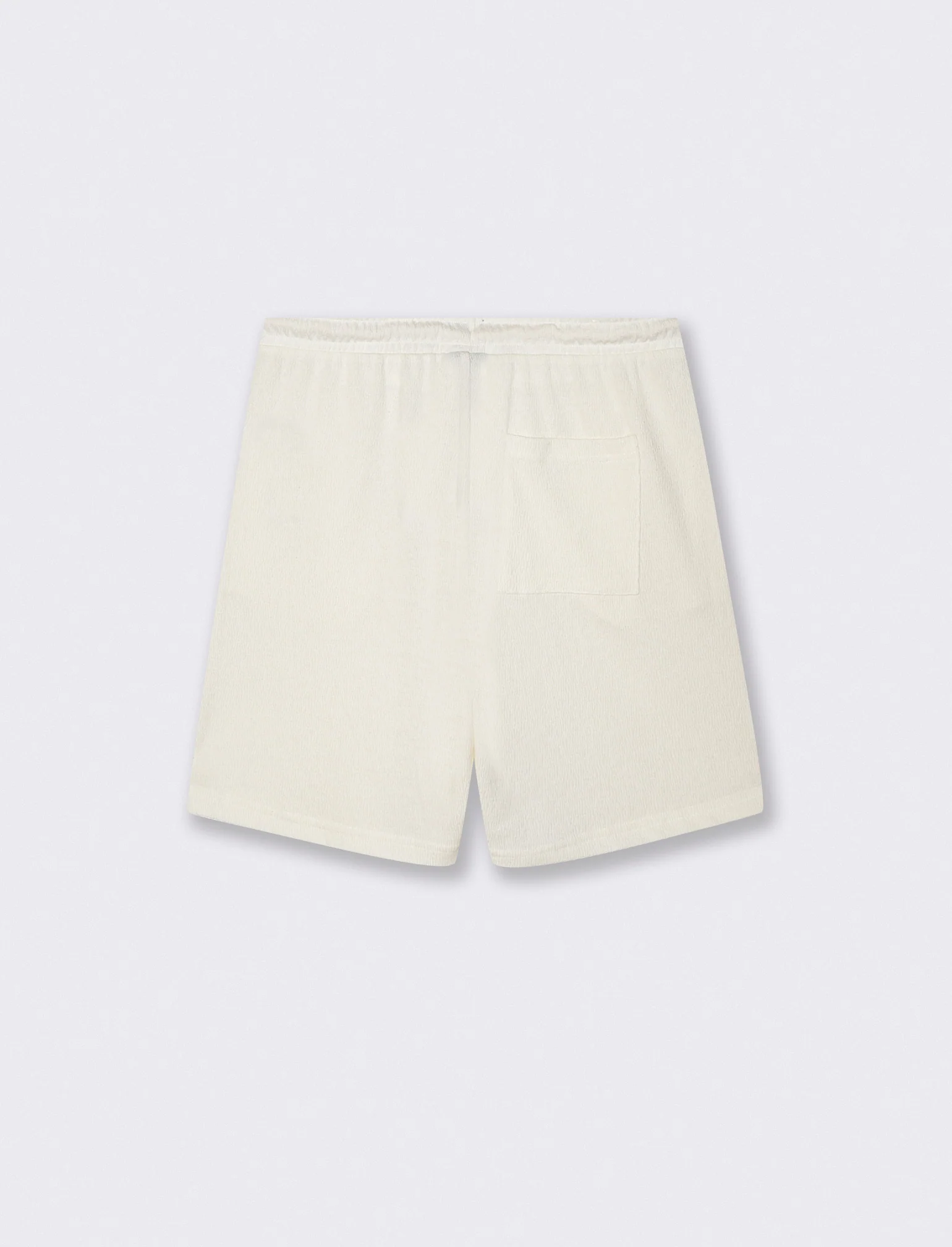 Bermuda Jogger in Jacquard Relaxed Fit - Bianco sporco - Image 2