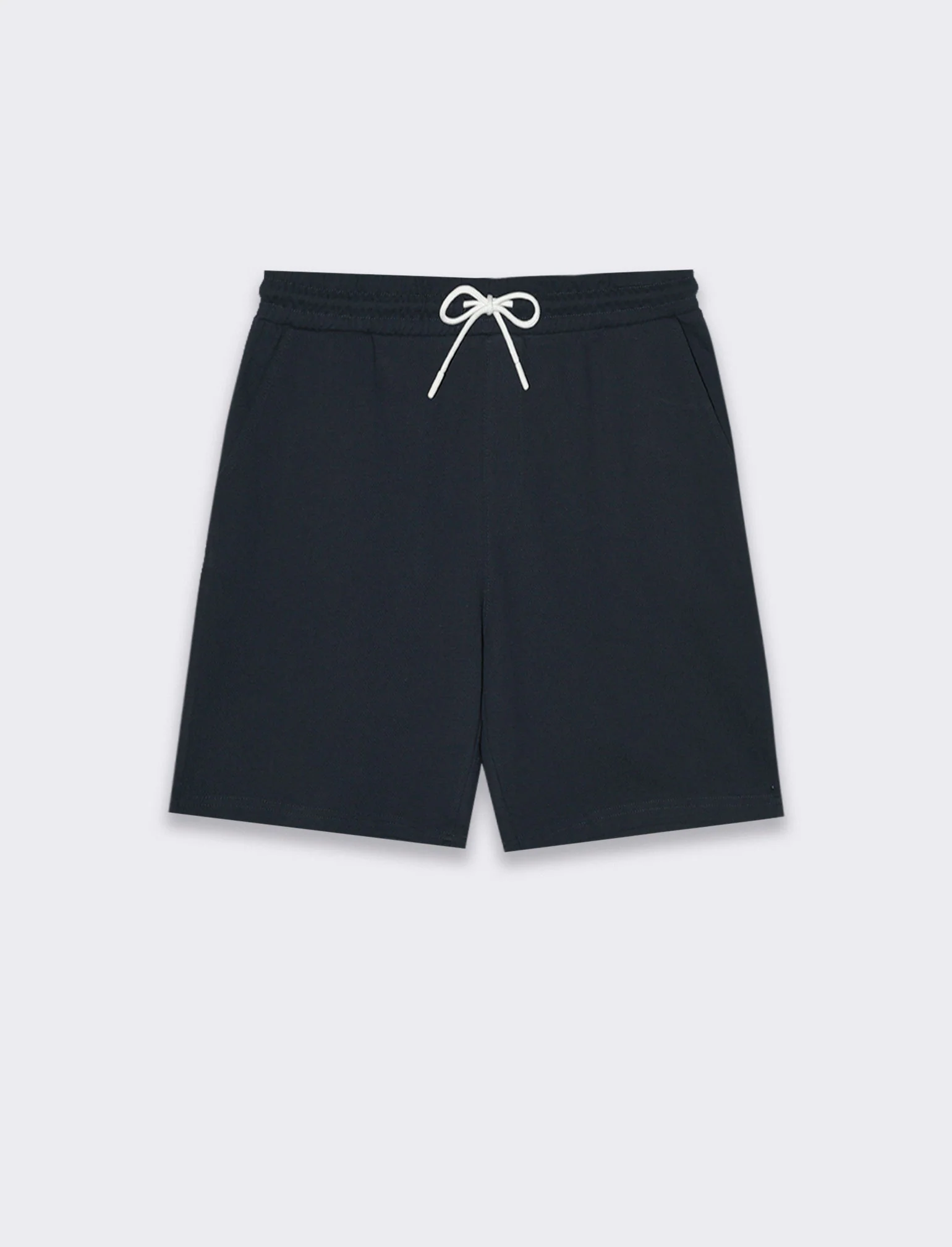 Bermuda jogger in piquet di cotone da uomo - Blu