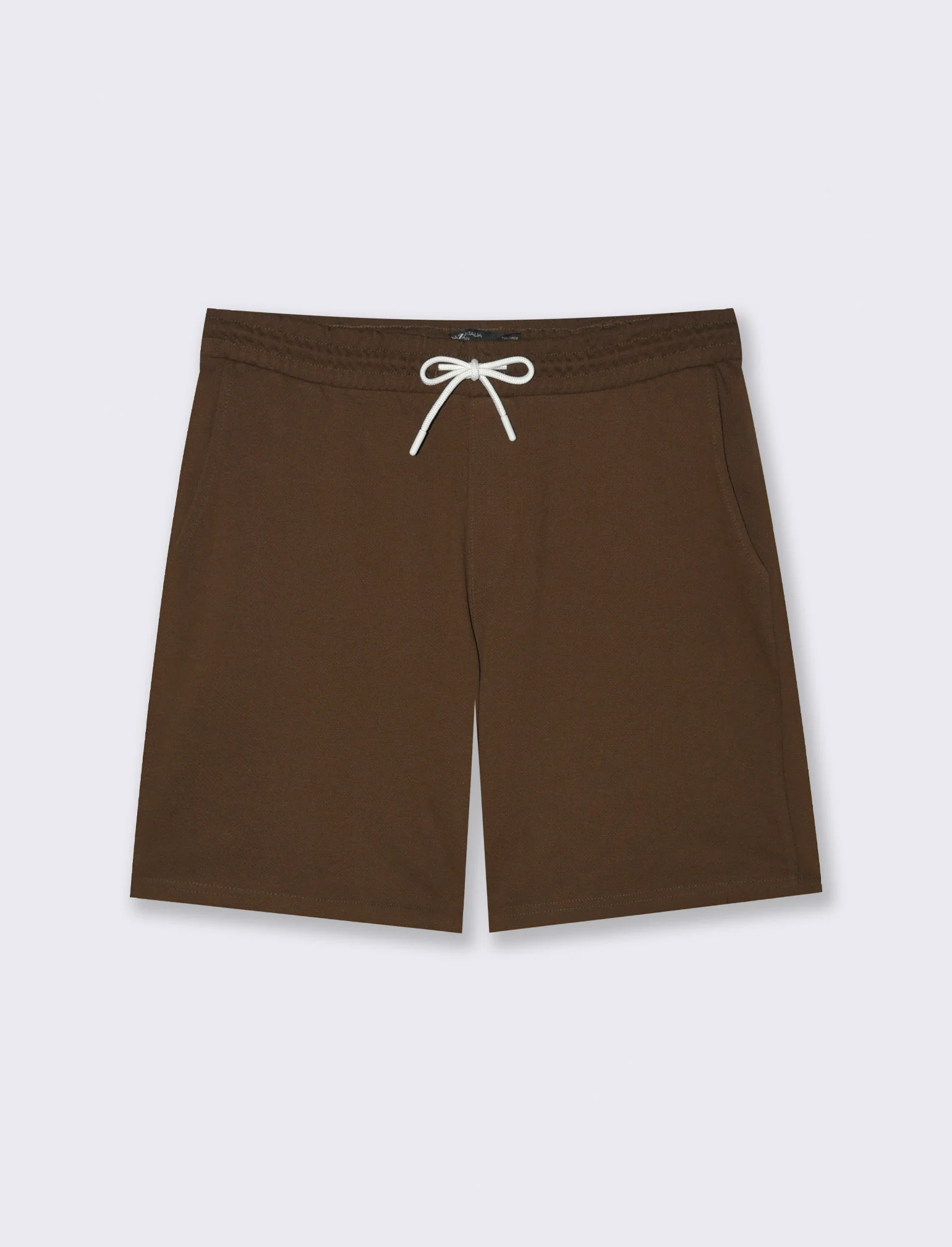 Bermuda jogger in piquet di cotone da uomo - Moro - Image 4