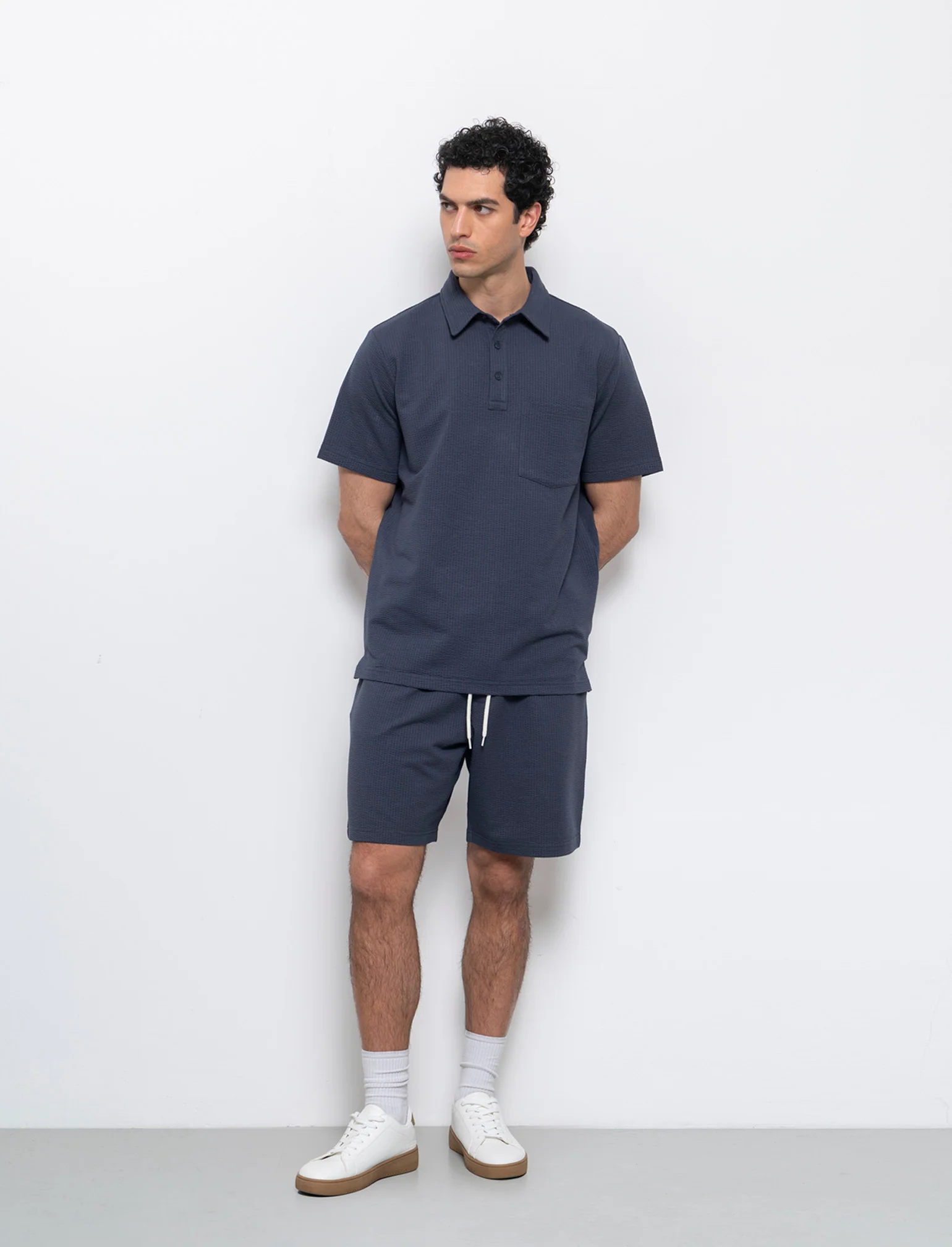 Bermuda jogger in seer sucker da uomo - Avion - Image 3