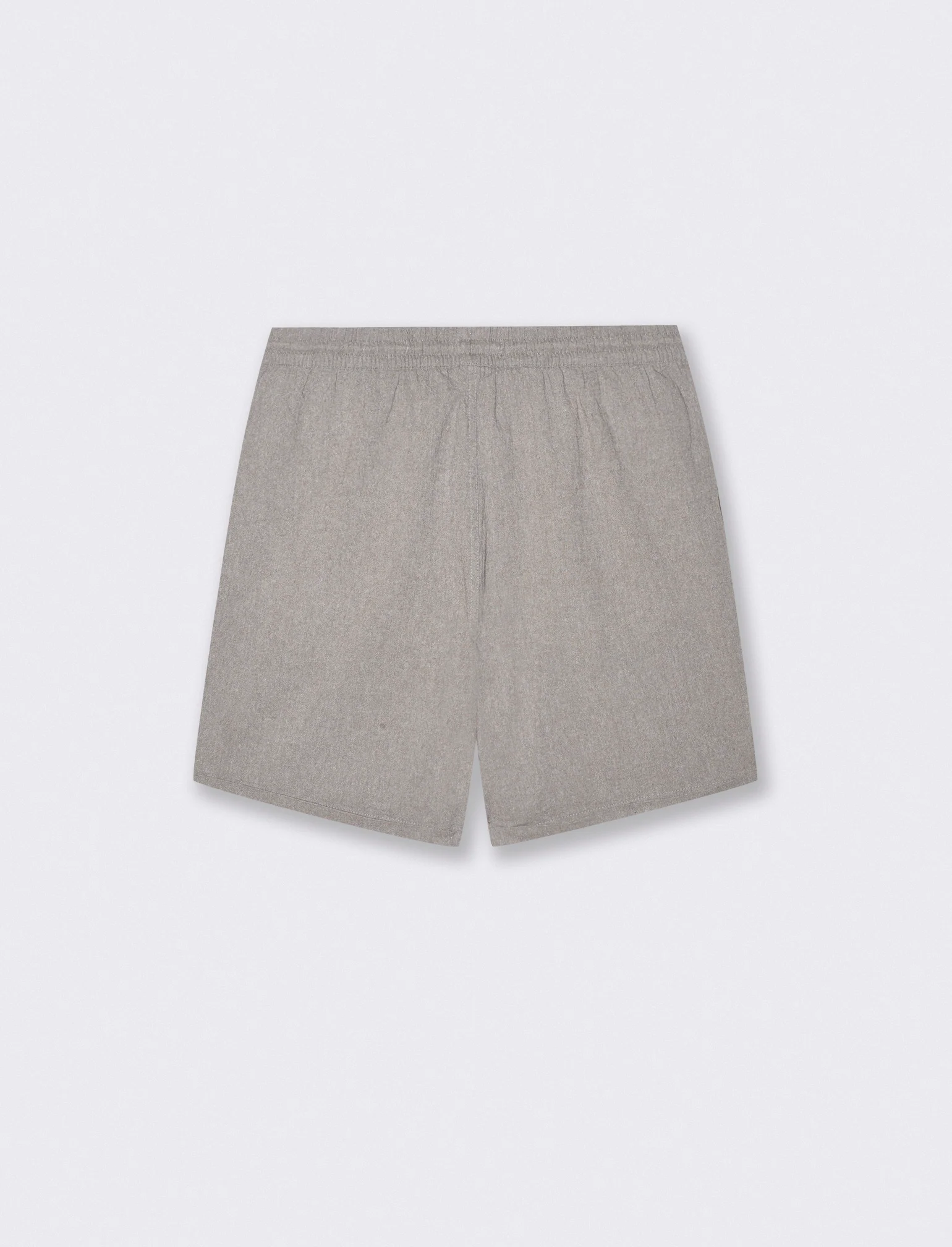 Bermuda Jogger in Tessuto Goffrato - Grigio fango - Image 2