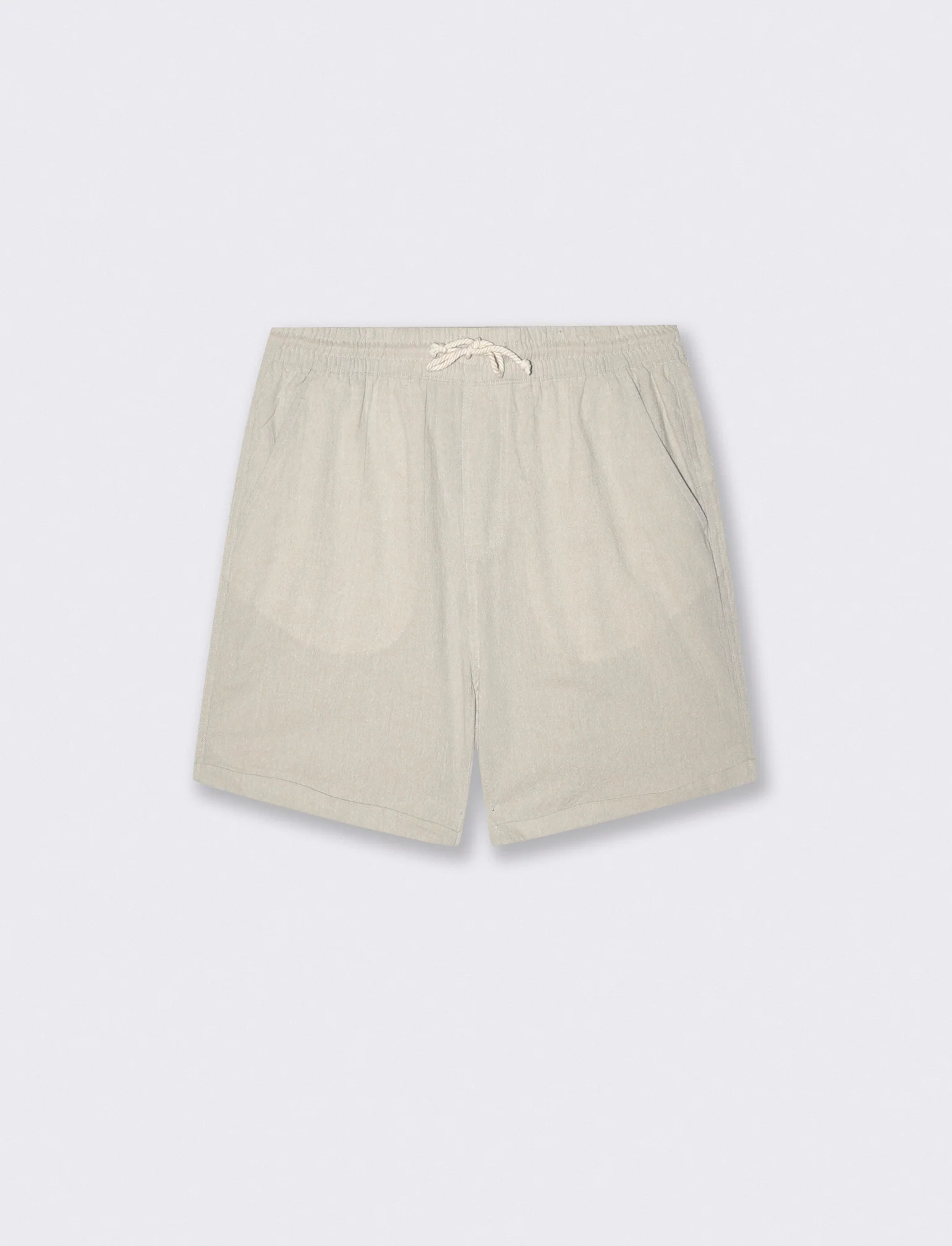 Bermuda Jogger in Tessuto Goffrato - Grigio stone