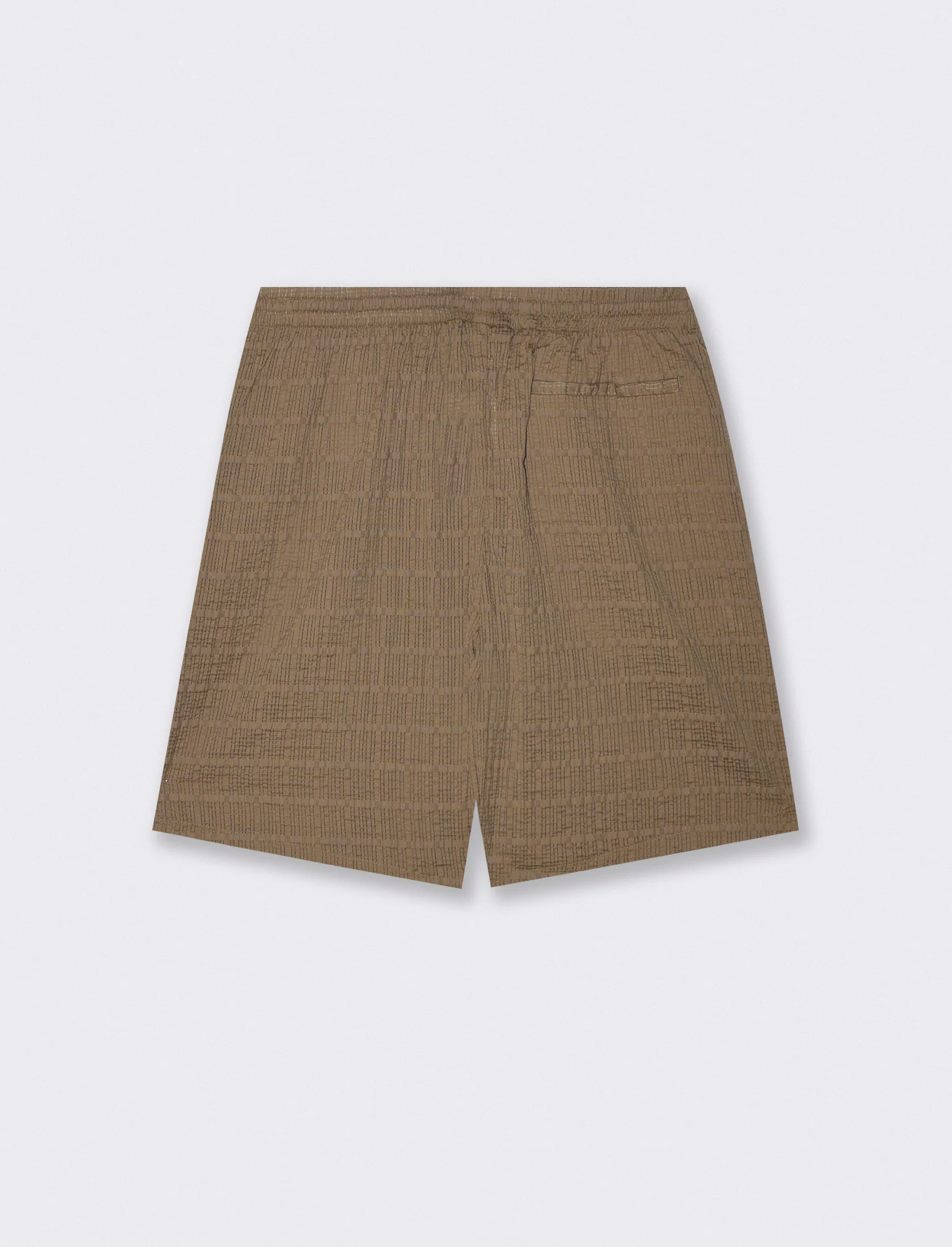 Bermuda Jogger in Tessuto Seer Sucker - Verde kaki - Image 2