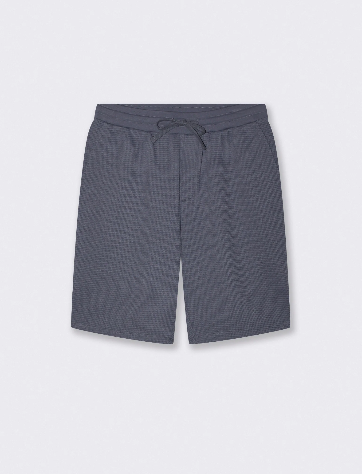 Bermuda Jogger in Tessuto Waffle - Avion
