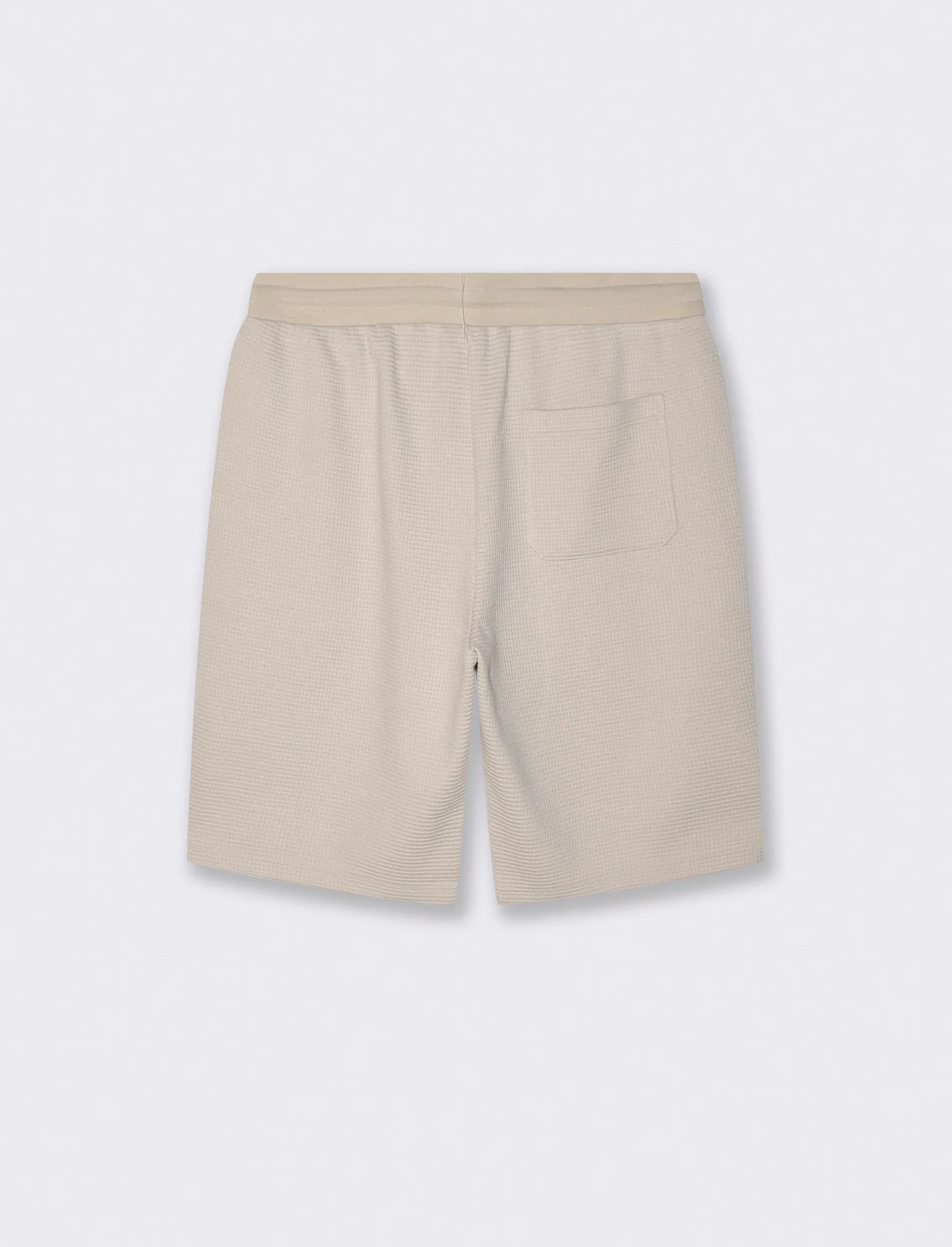 Bermuda Jogger in Tessuto Waffle - Grigio ghiaccio - Image 2