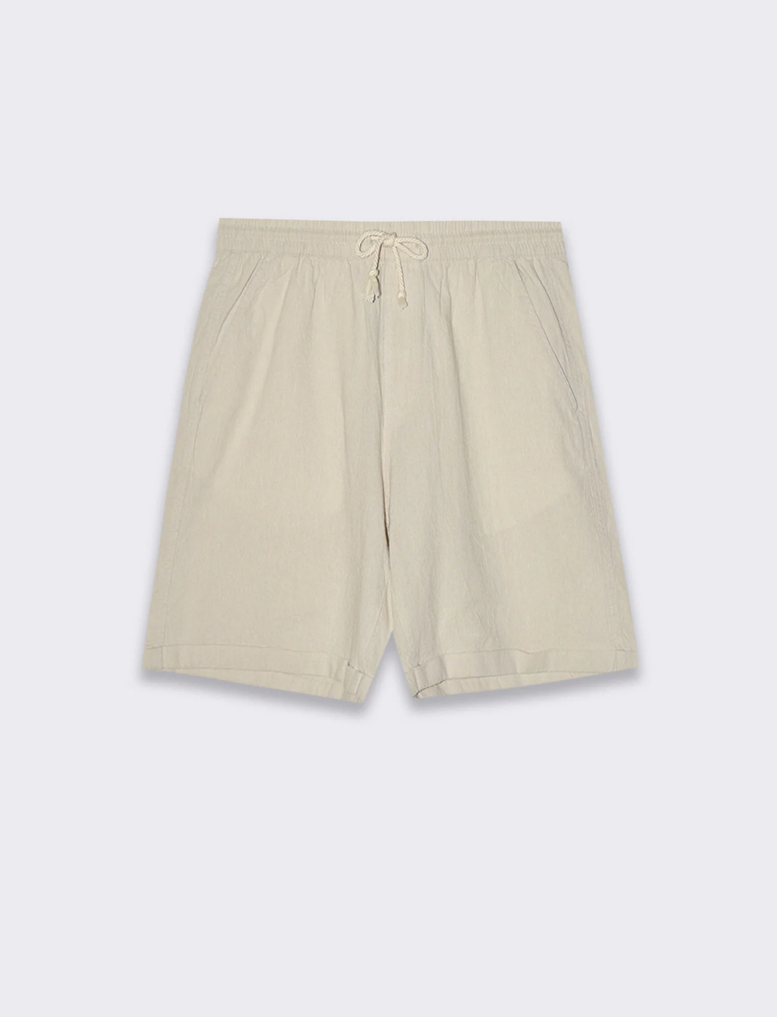 Bermuda jogger tessuto goffrato da uomo - Grigio ghiaccio