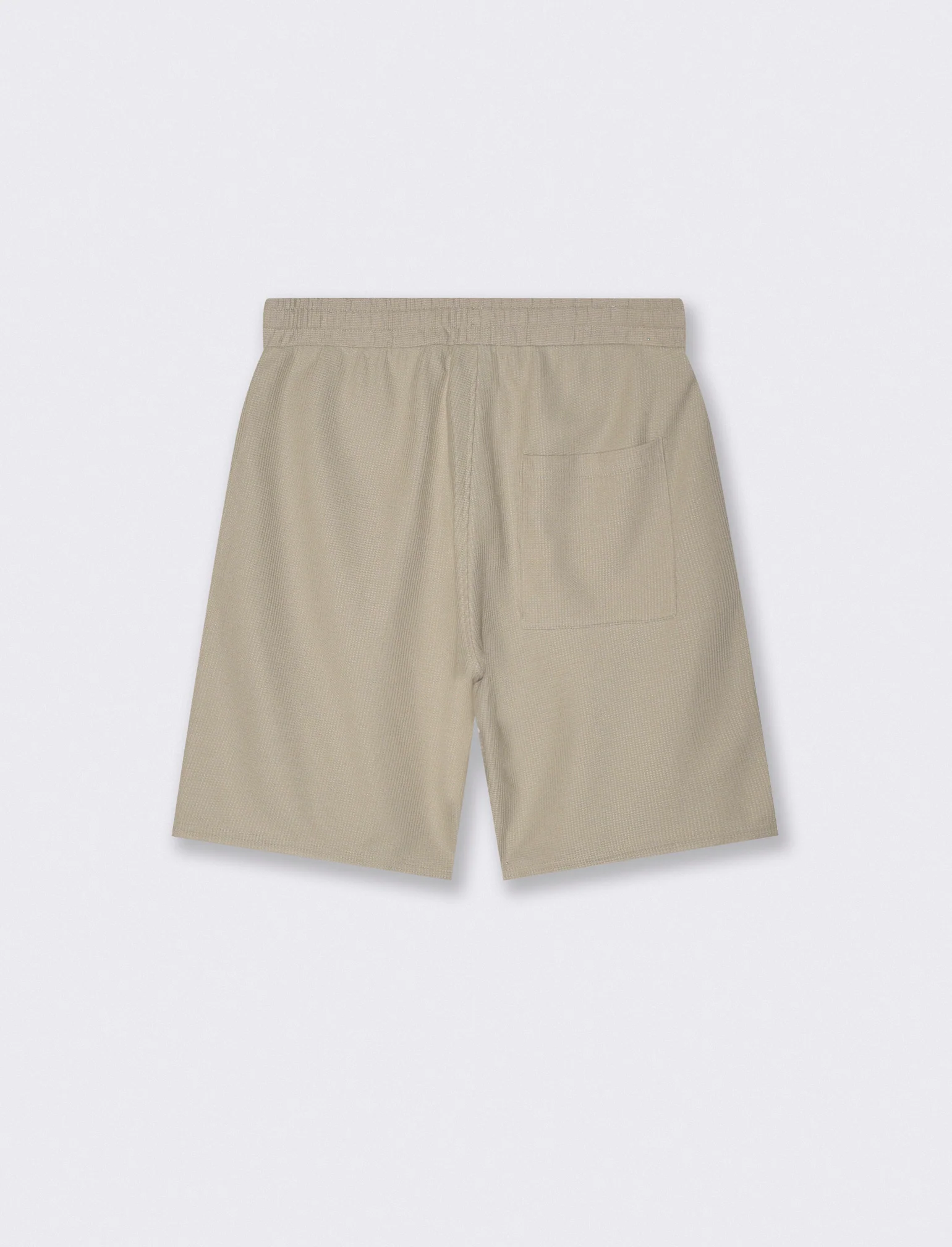 Bermuda Jogger Waffle con Vita Regolabile - Grigio stone - Image 2