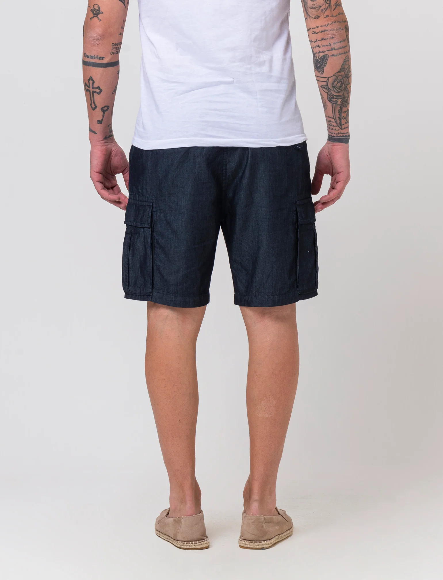 Bermuda leggero cargo fit da uomo - DENIM SCURO - Image 2