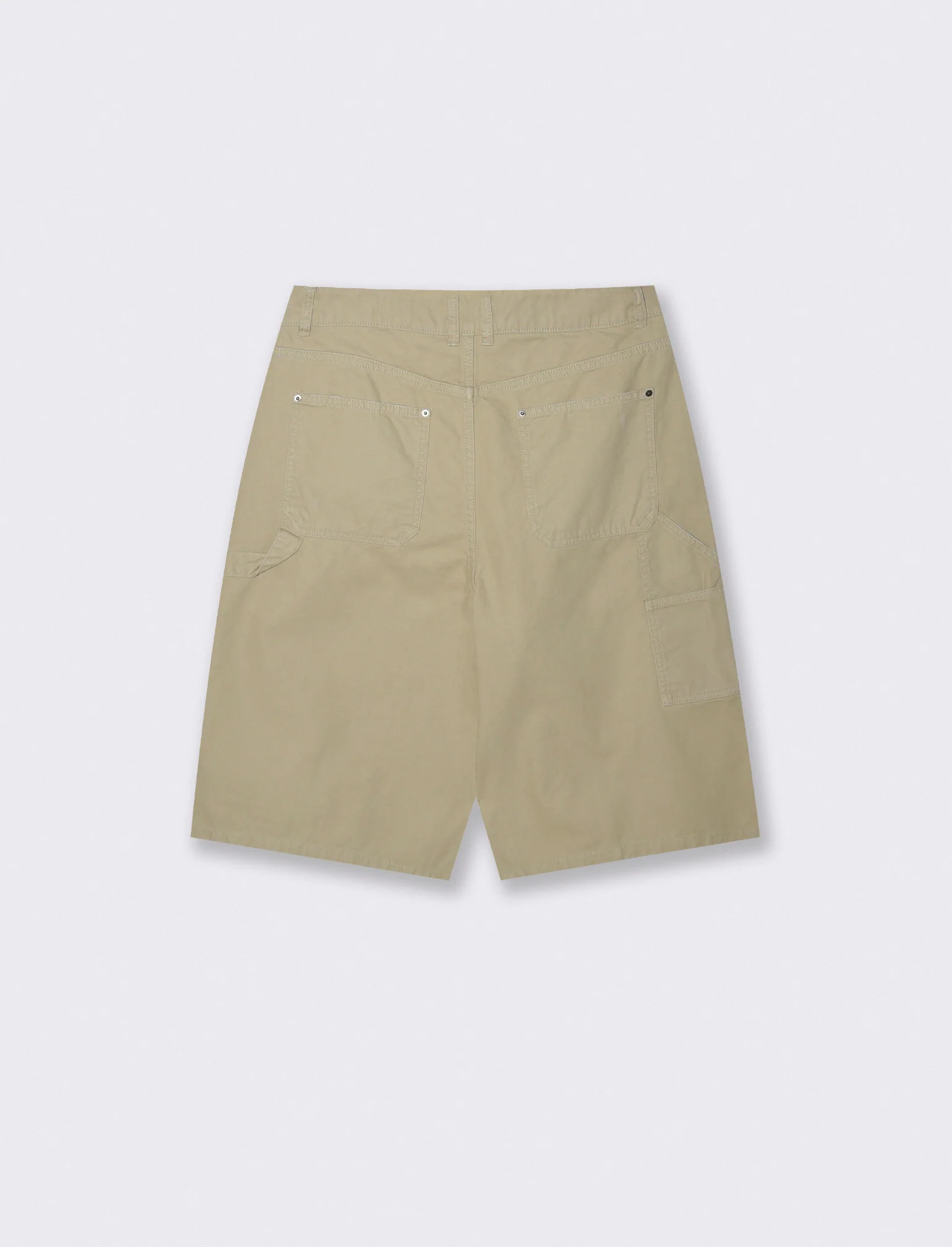 Bermuda long fit in canvas di cotone - Grigio stone - Image 2