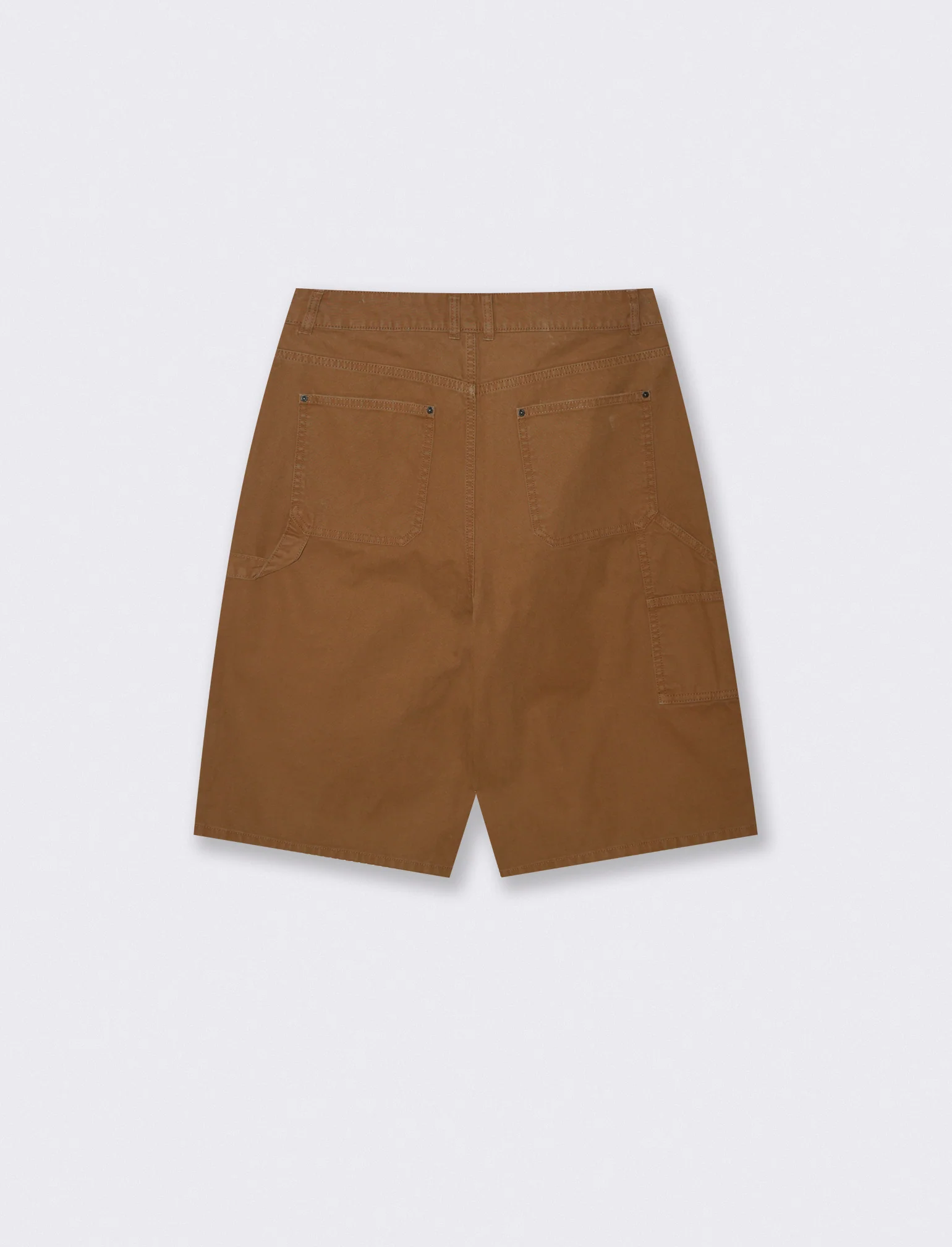 Bermuda long fit in canvas di cotone - Marrone - Image 2