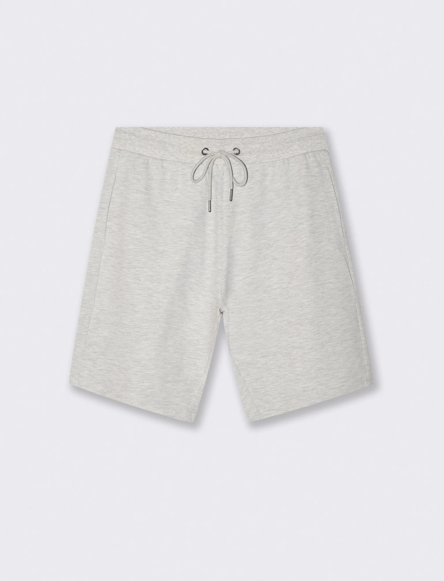 Bermuda Piquet con Vita Jogger Regolabile - Grigio mel.