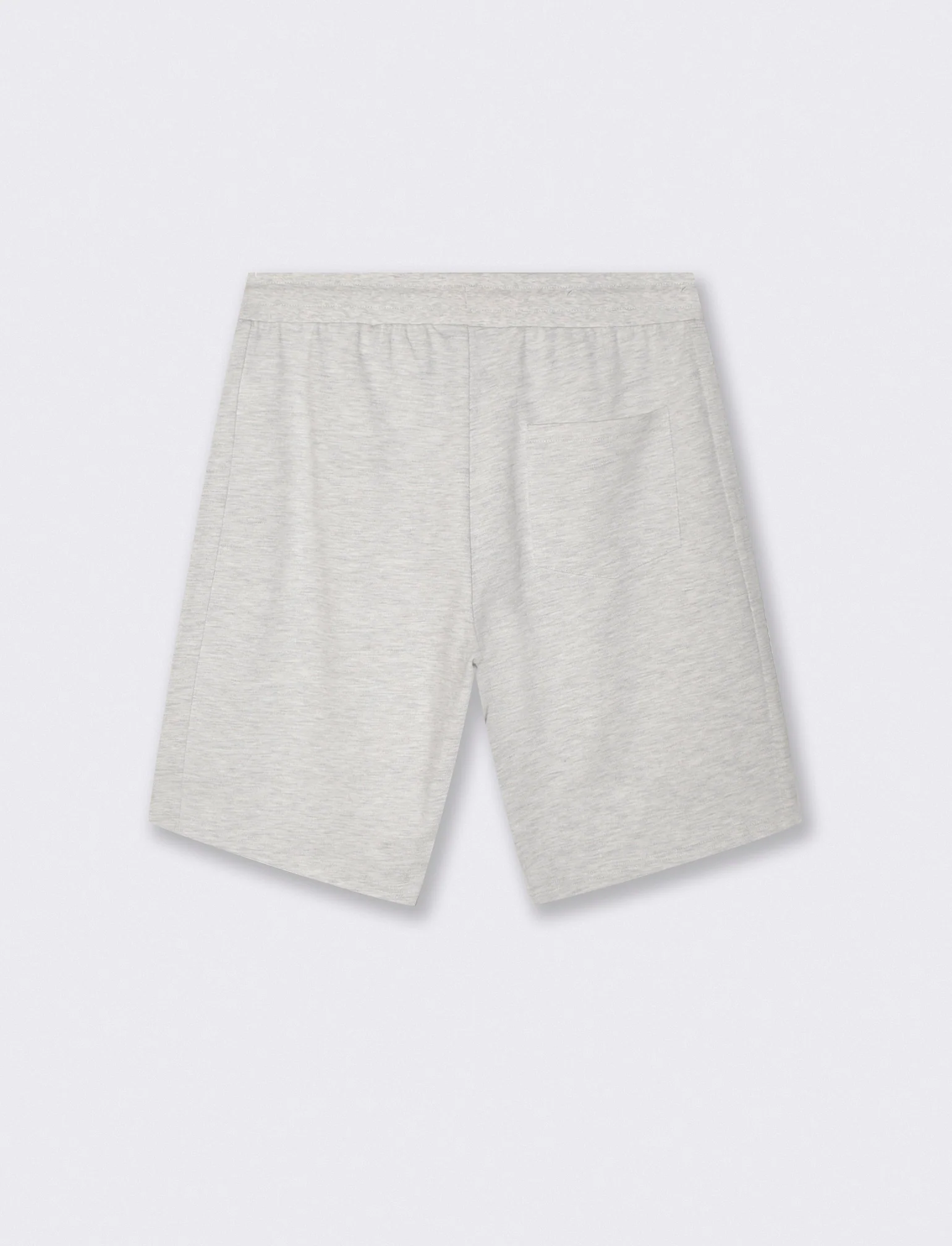 Bermuda Piquet con Vita Jogger Regolabile - Grigio mel. - Image 2