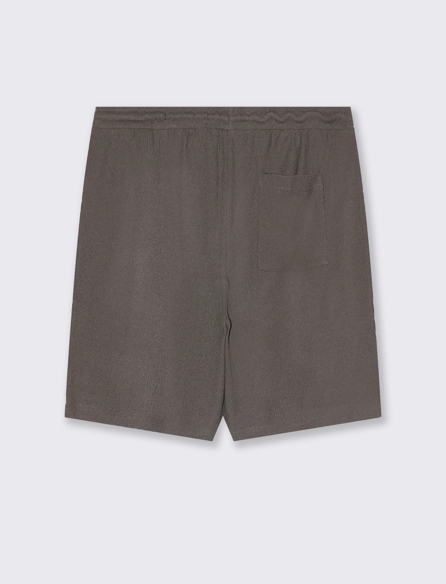 Bermuda struttura jacquard con vita jogger da uomo - Grigio fango - Image 2