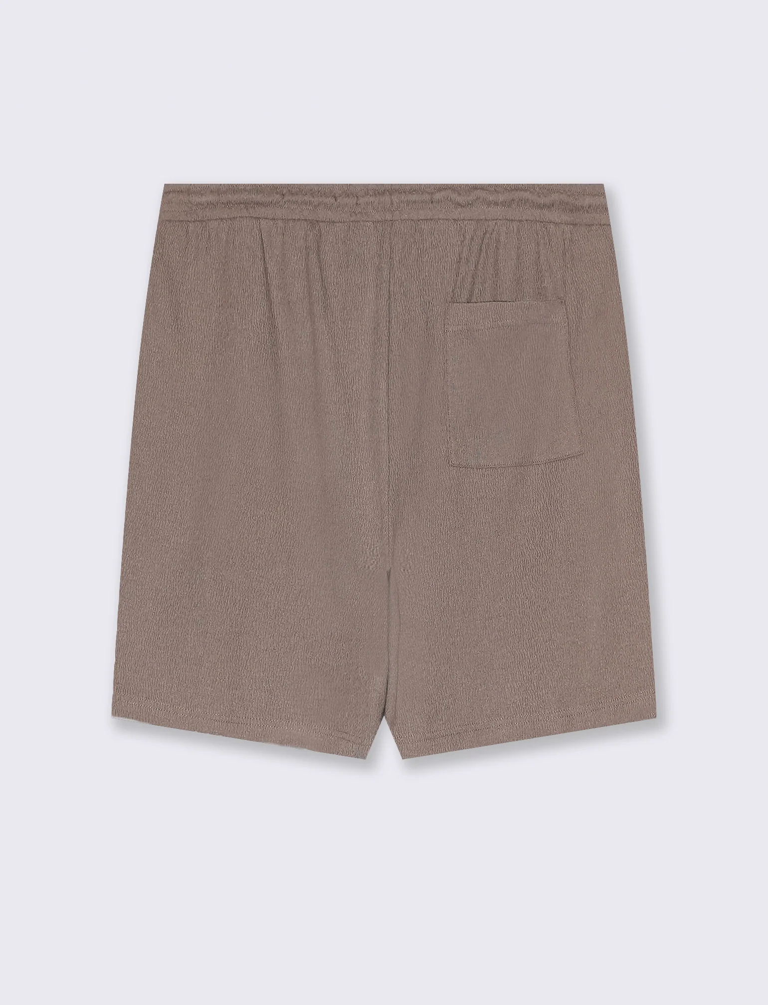Bermuda struttura jacquard con vita jogger da uomo - Grigio tortora - Image 2