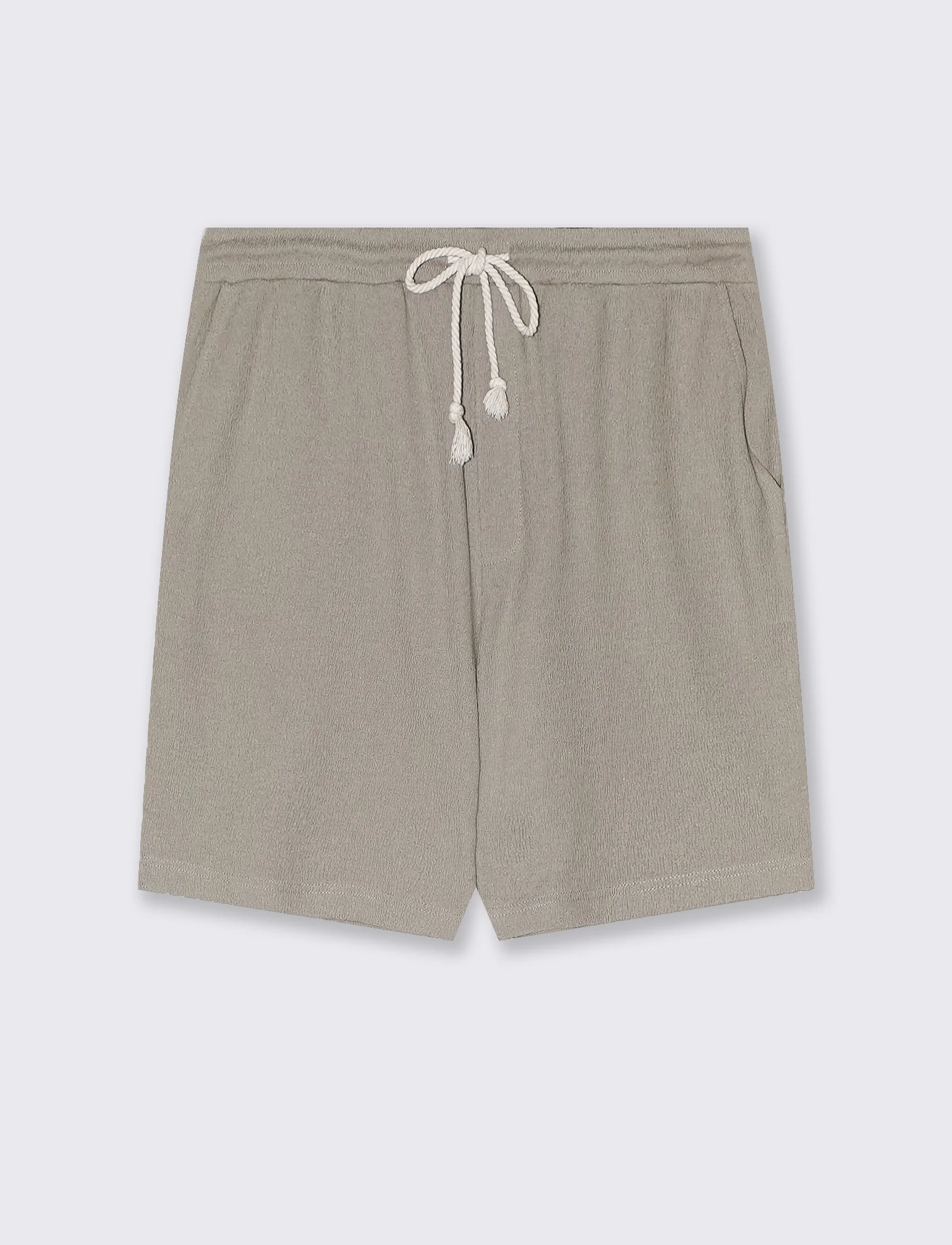 Bermuda struttura jacquard con vita jogger da uomo - Verde salvia