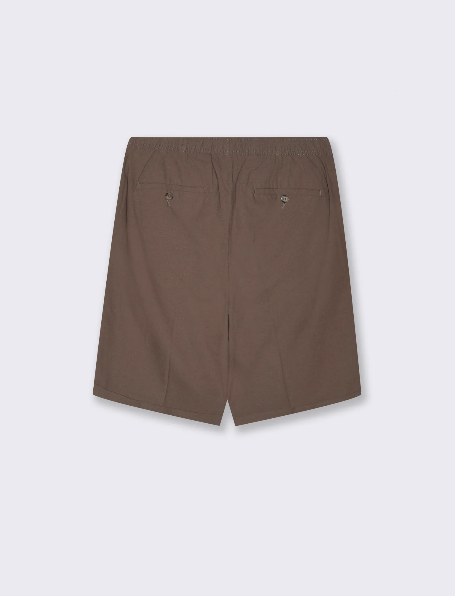 Bermuda vita jogger misto lino da uomo - Grigio fango - Image 2