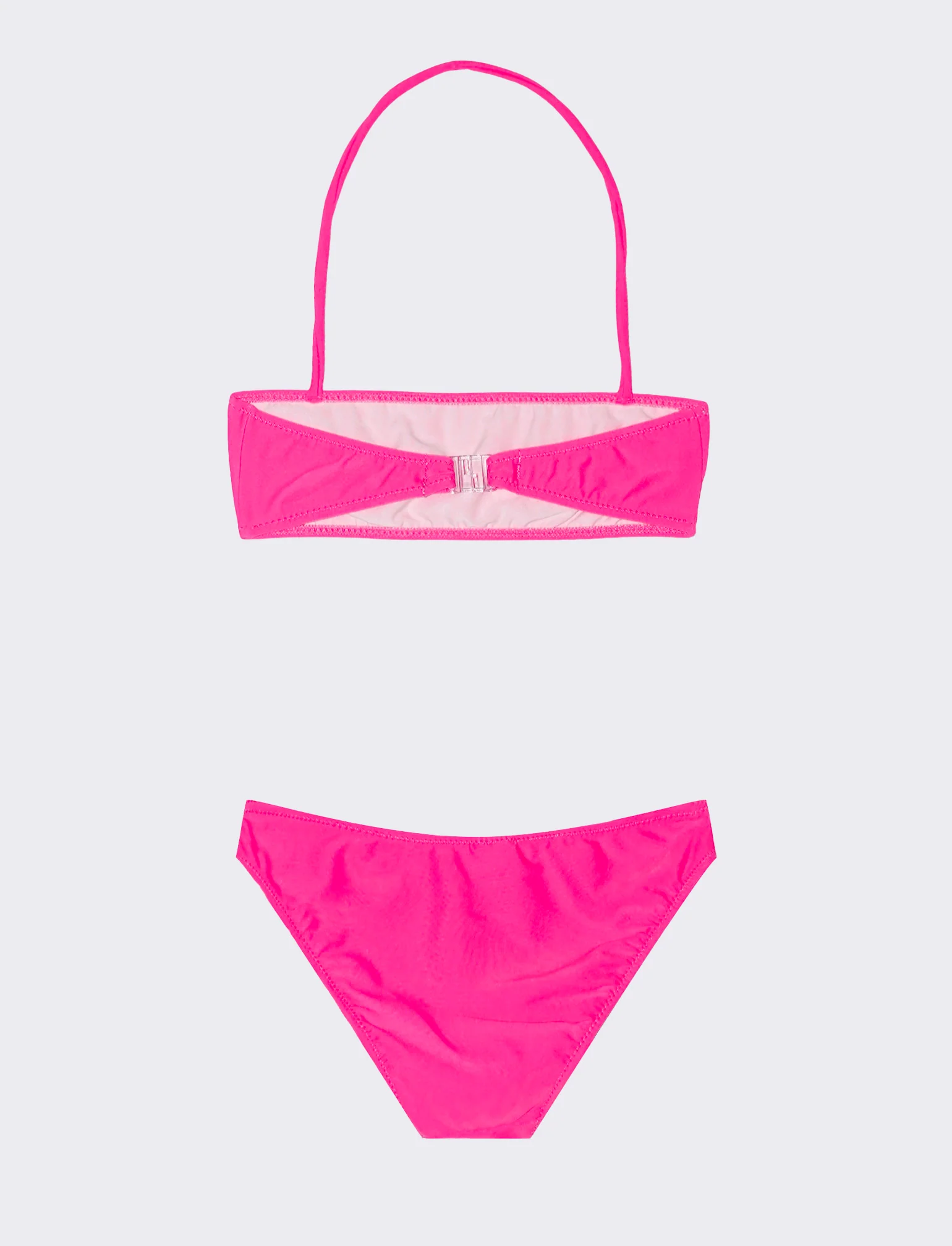 Bikini da bambina con decorazione in strass. - Rosa - Image 2