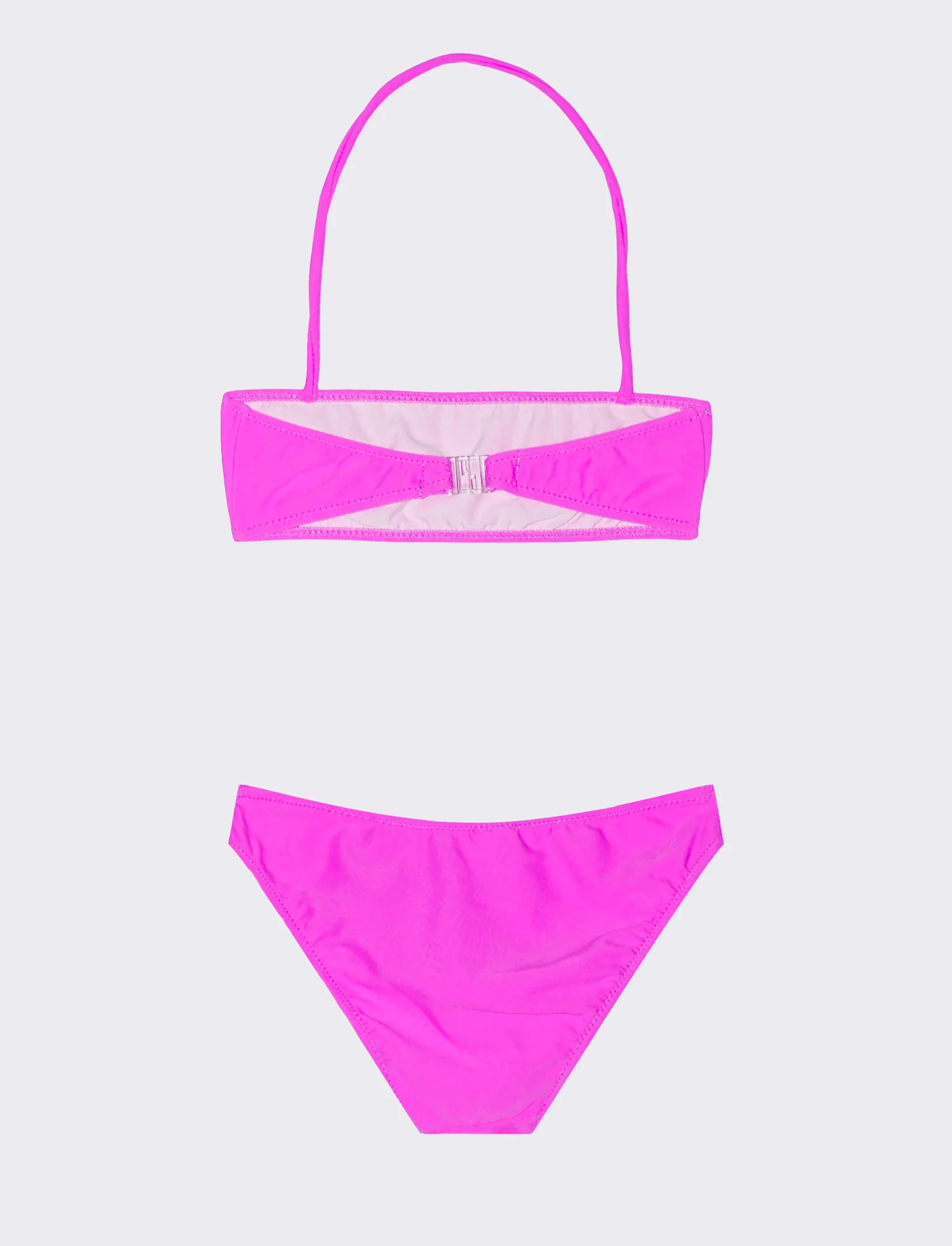 Bikini da bambina con decorazione in strass. - Viola - Image 2